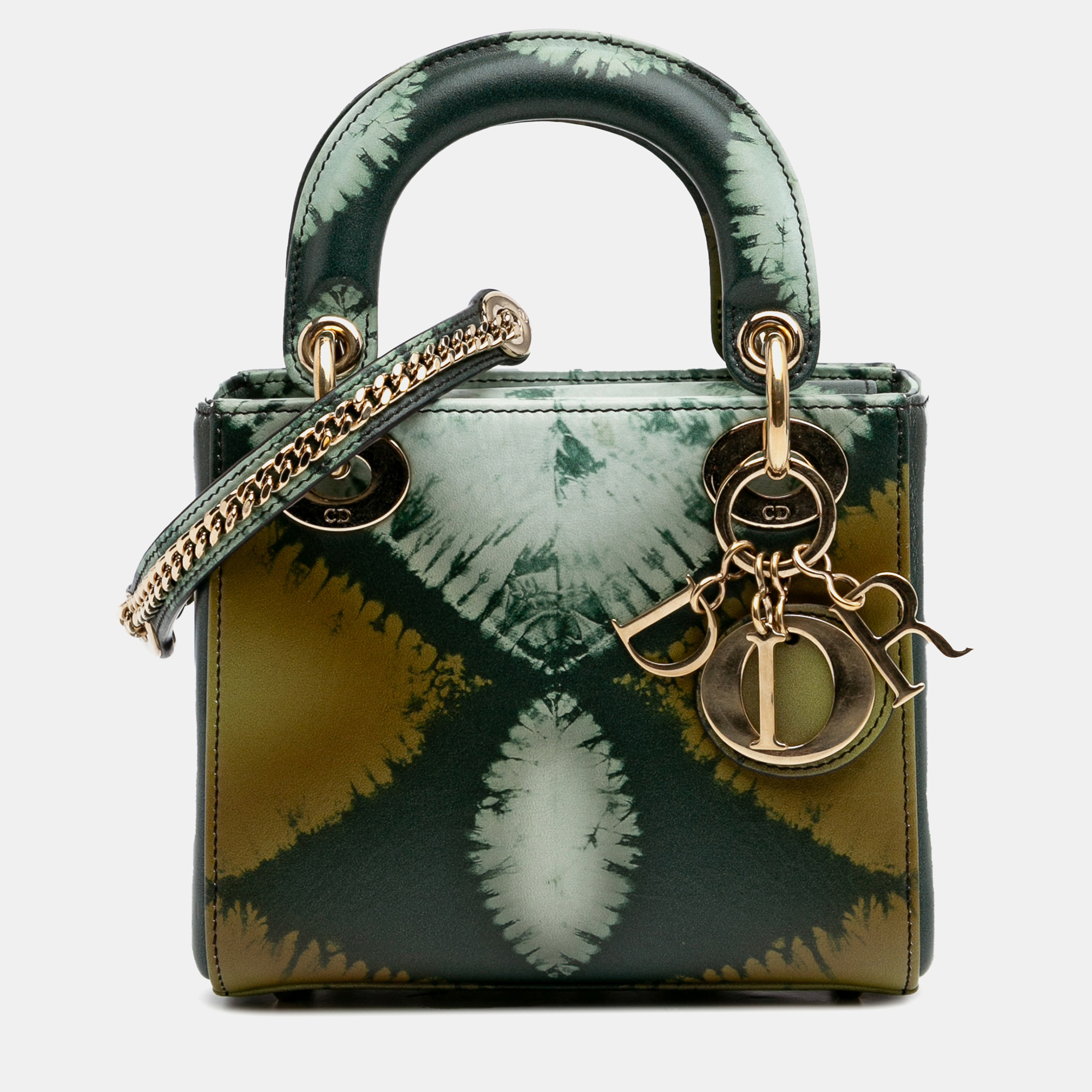 

Dior Green Mini Calfskin Tie-Dye Lady Dior