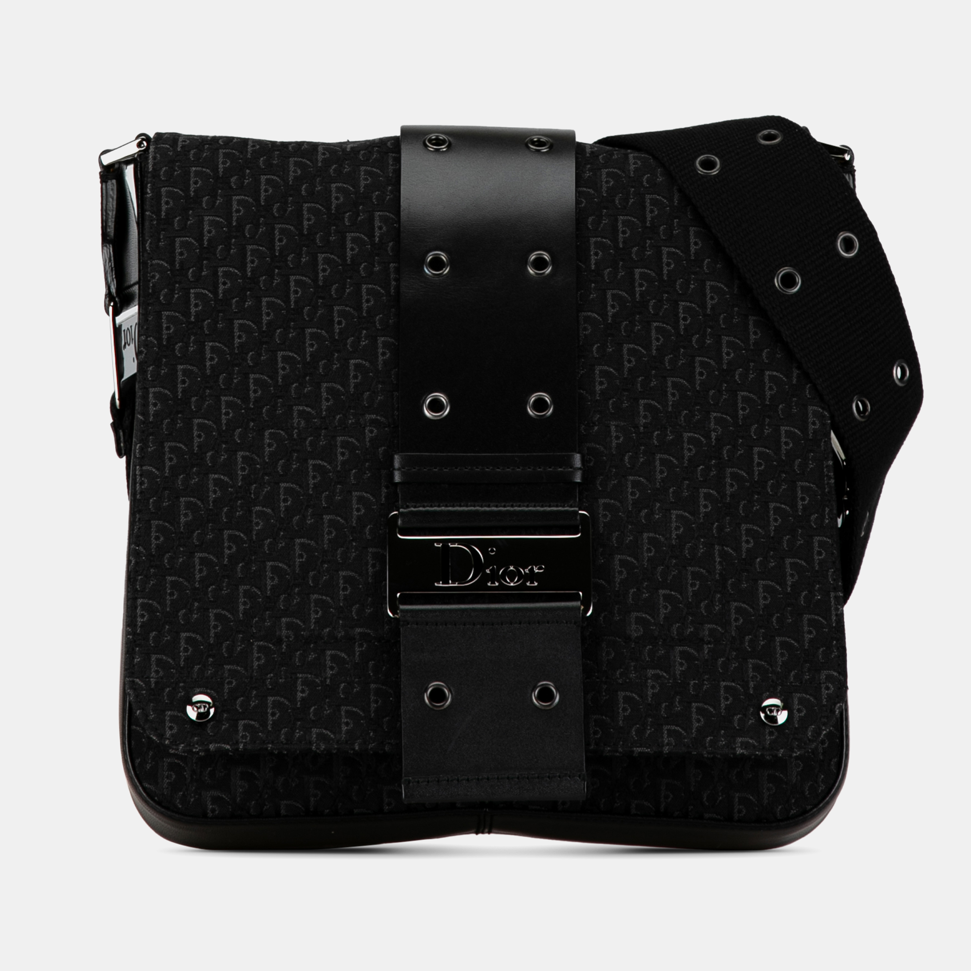 Pre-owned Dior Black Oblique Canvas Street Chic Crossbody