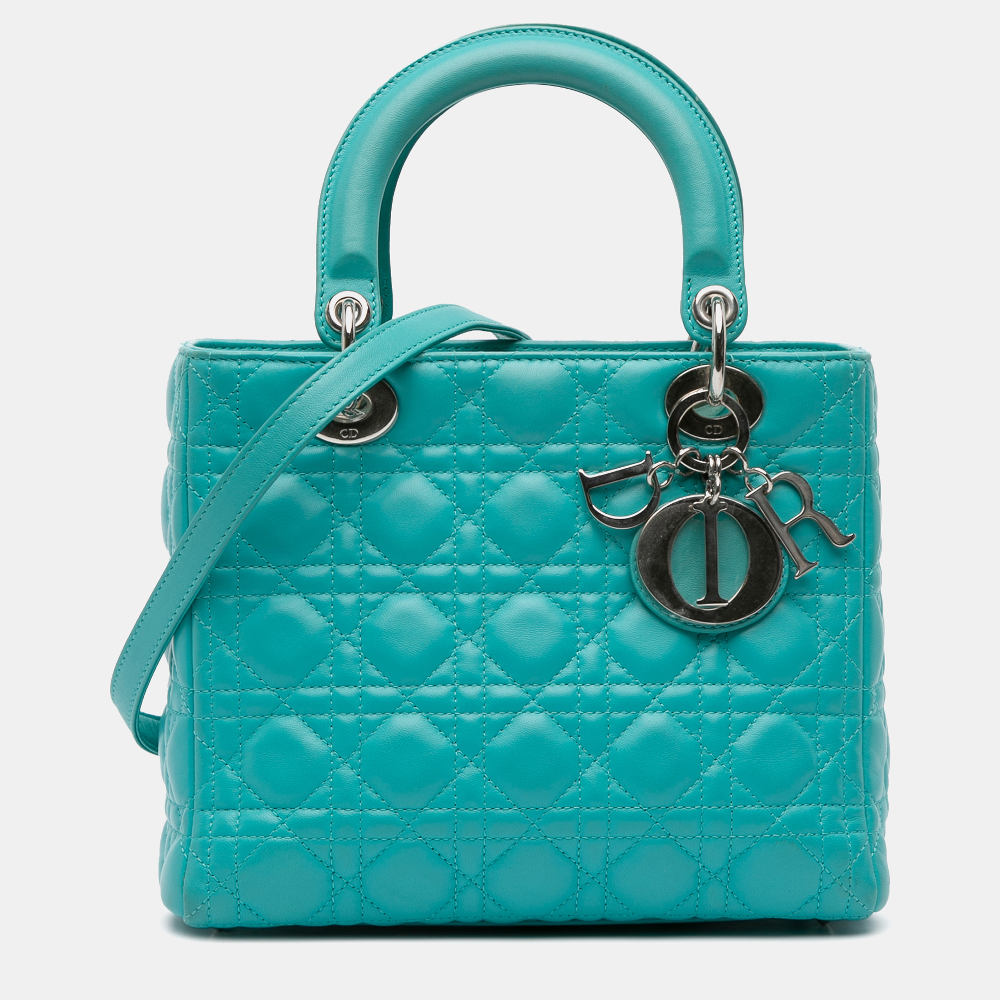 

Dior Blue Medium Lambskin Cannage Lady Dior