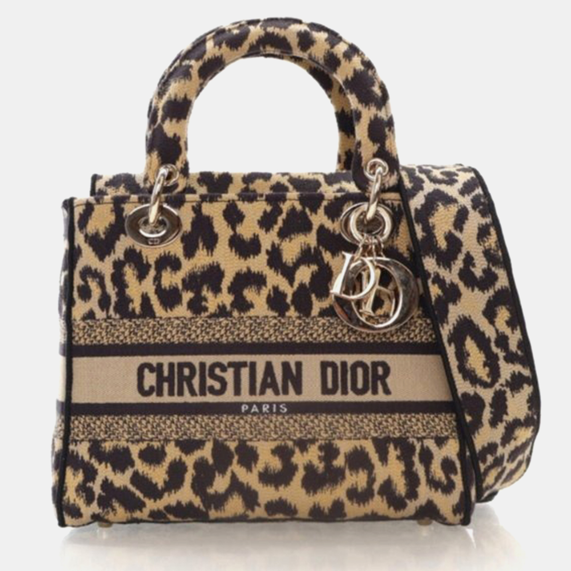 

Dior Lady D-Lite Medium Beige Canvas Shoulder Bag