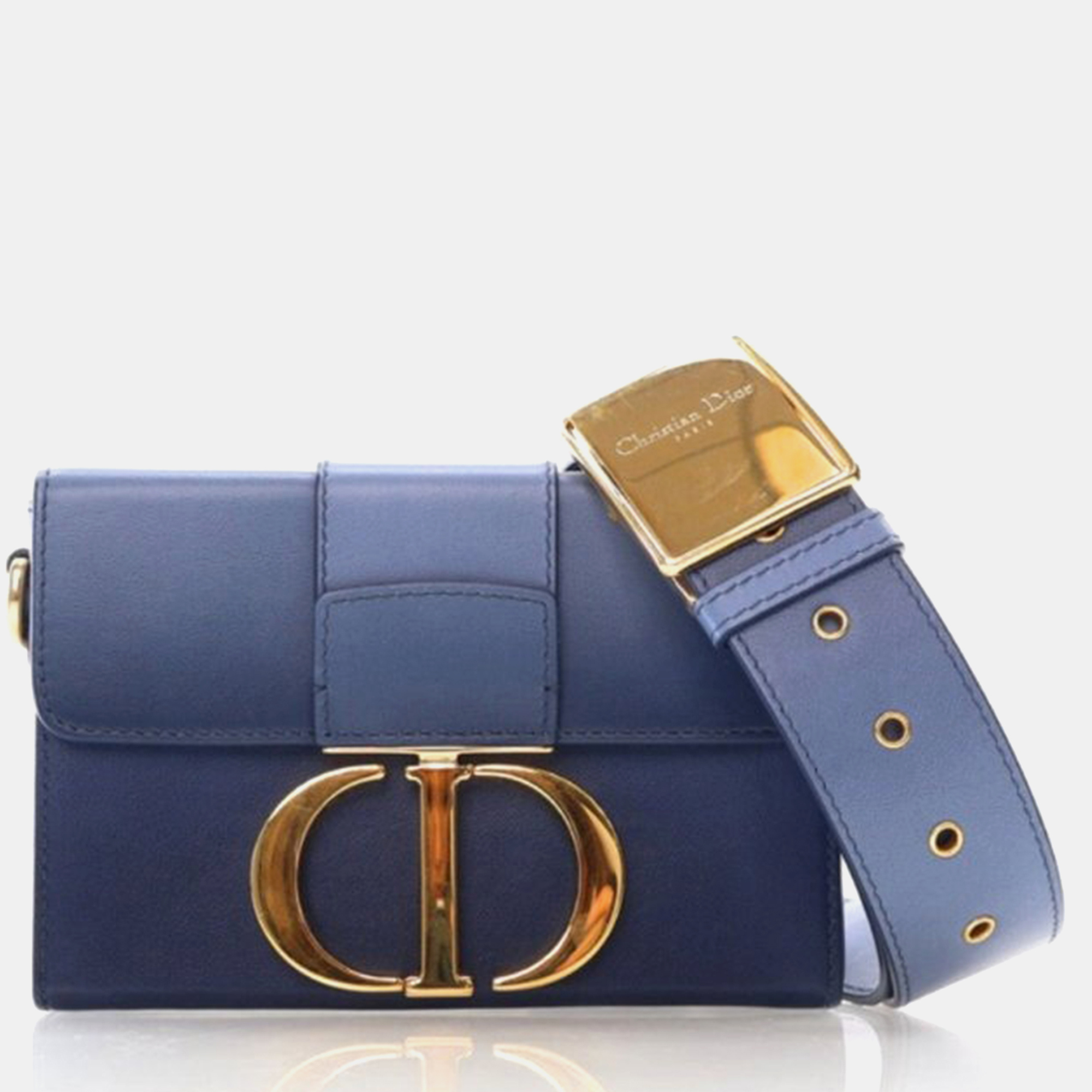 

Dior 30 Montaigne Medium Blue Navy Multicolor Gradient Calfskin Flap Bag