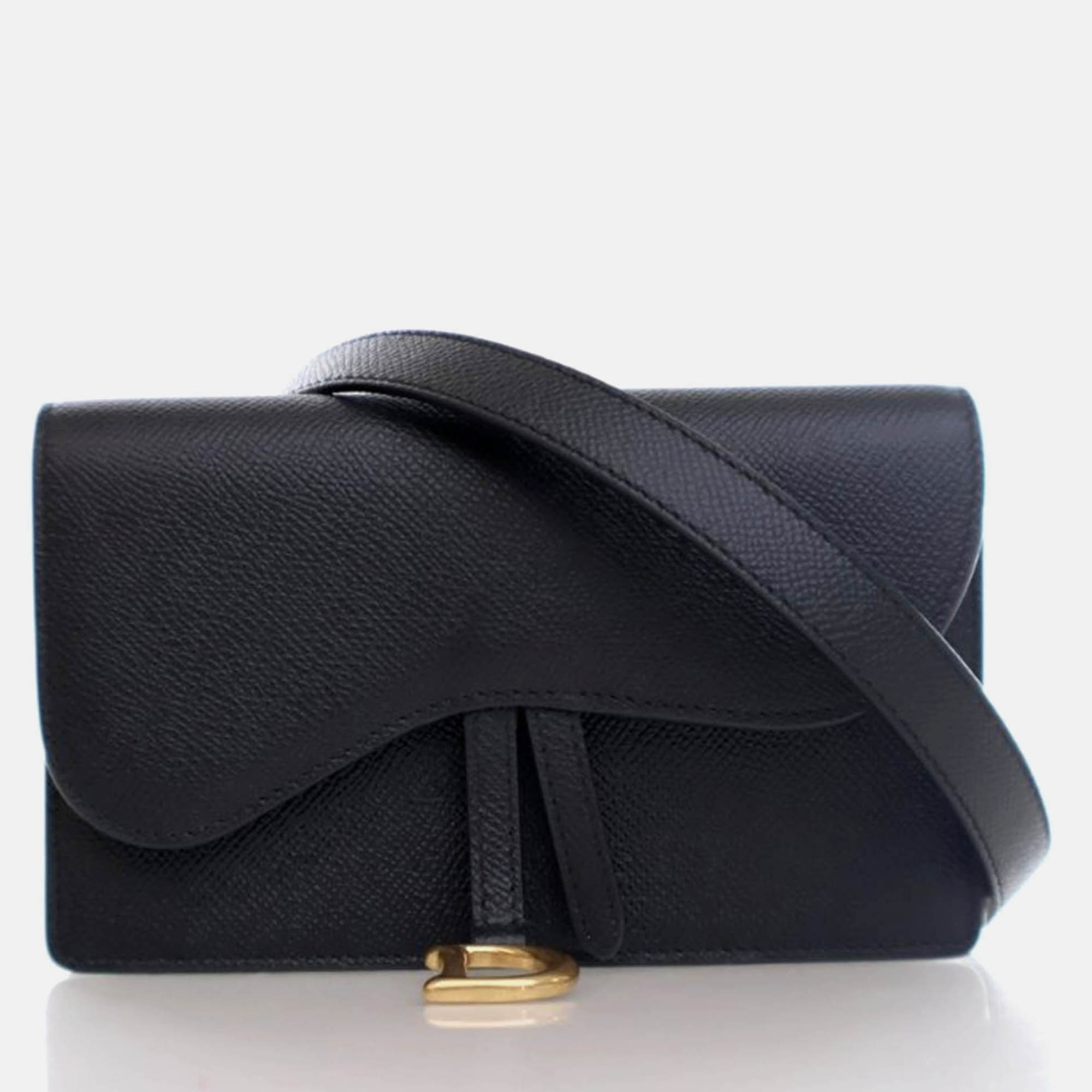 Dior Saddle Grained Calfskin Belt Pouch Bag