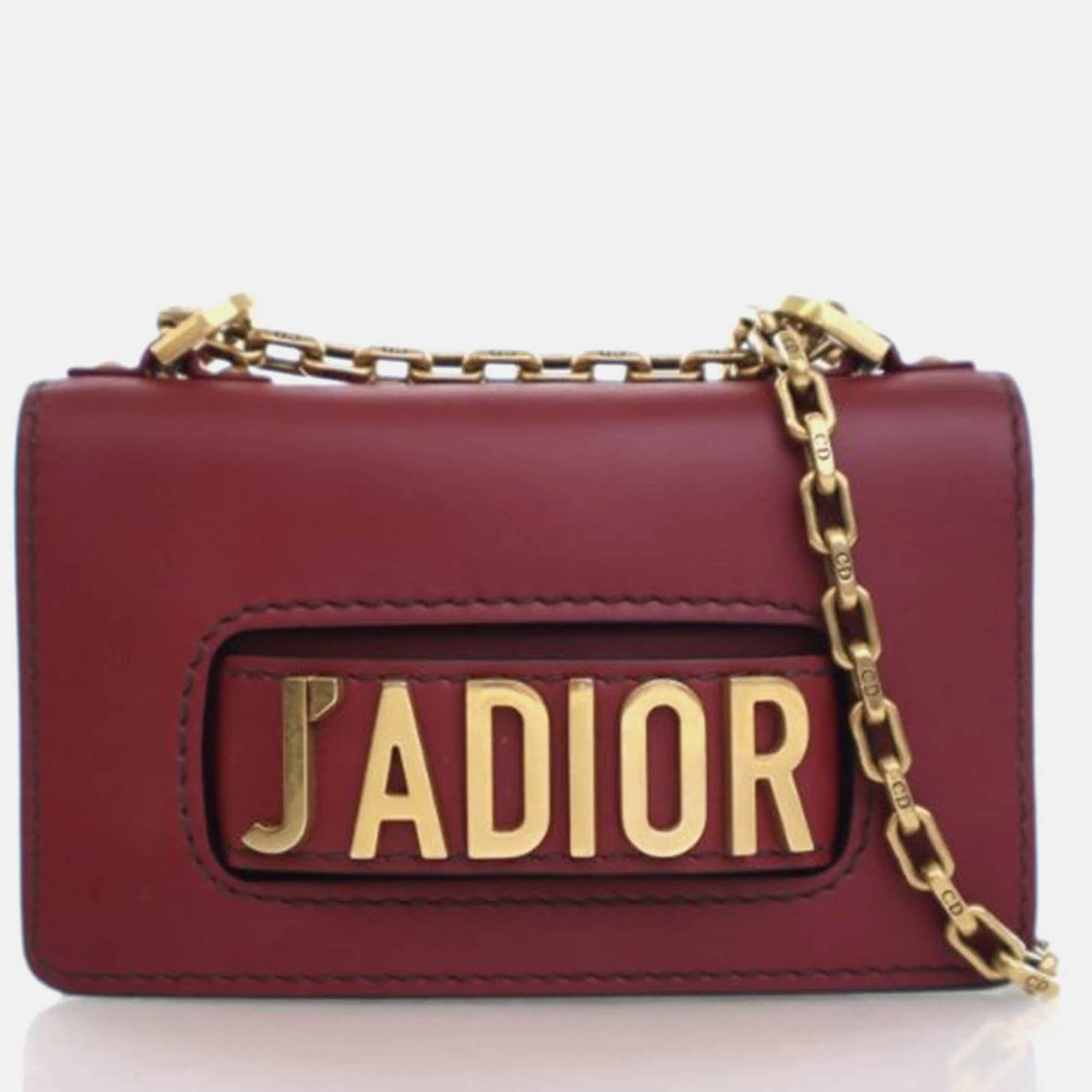 

Dior J'adior Small Red Leather Shoulder Bag