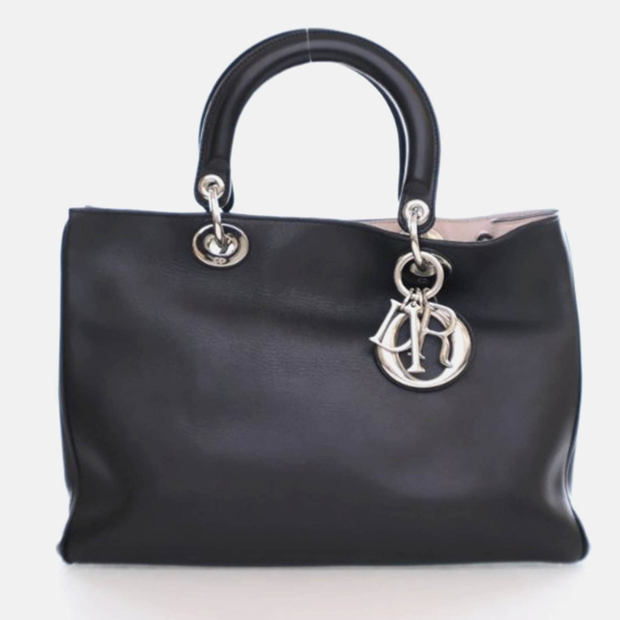 

Dior Diorissimo Medium Black Smooth Calfskin Tote Bag