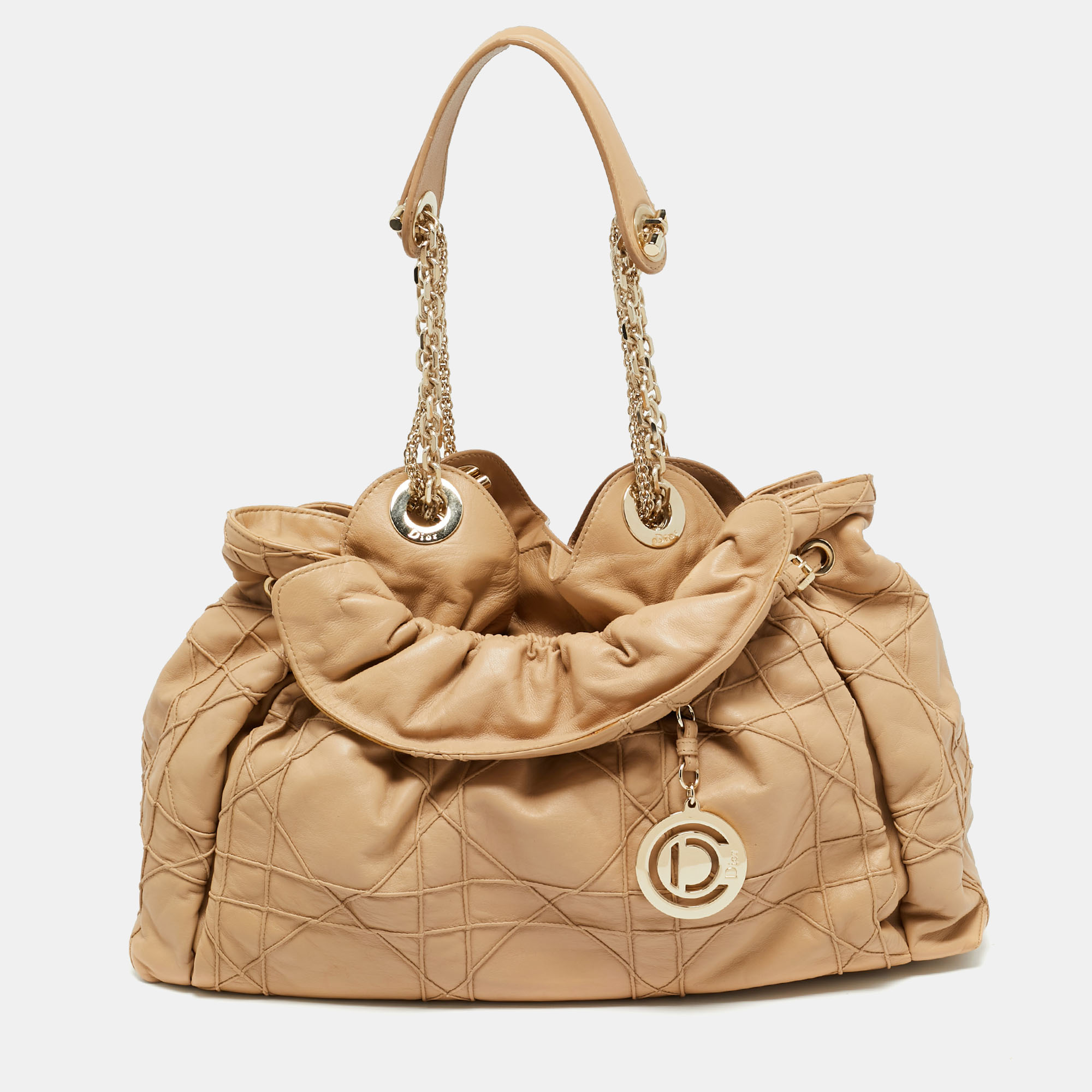 

Dior Beige Cannage Leather Le Trente Shoulder Bag
