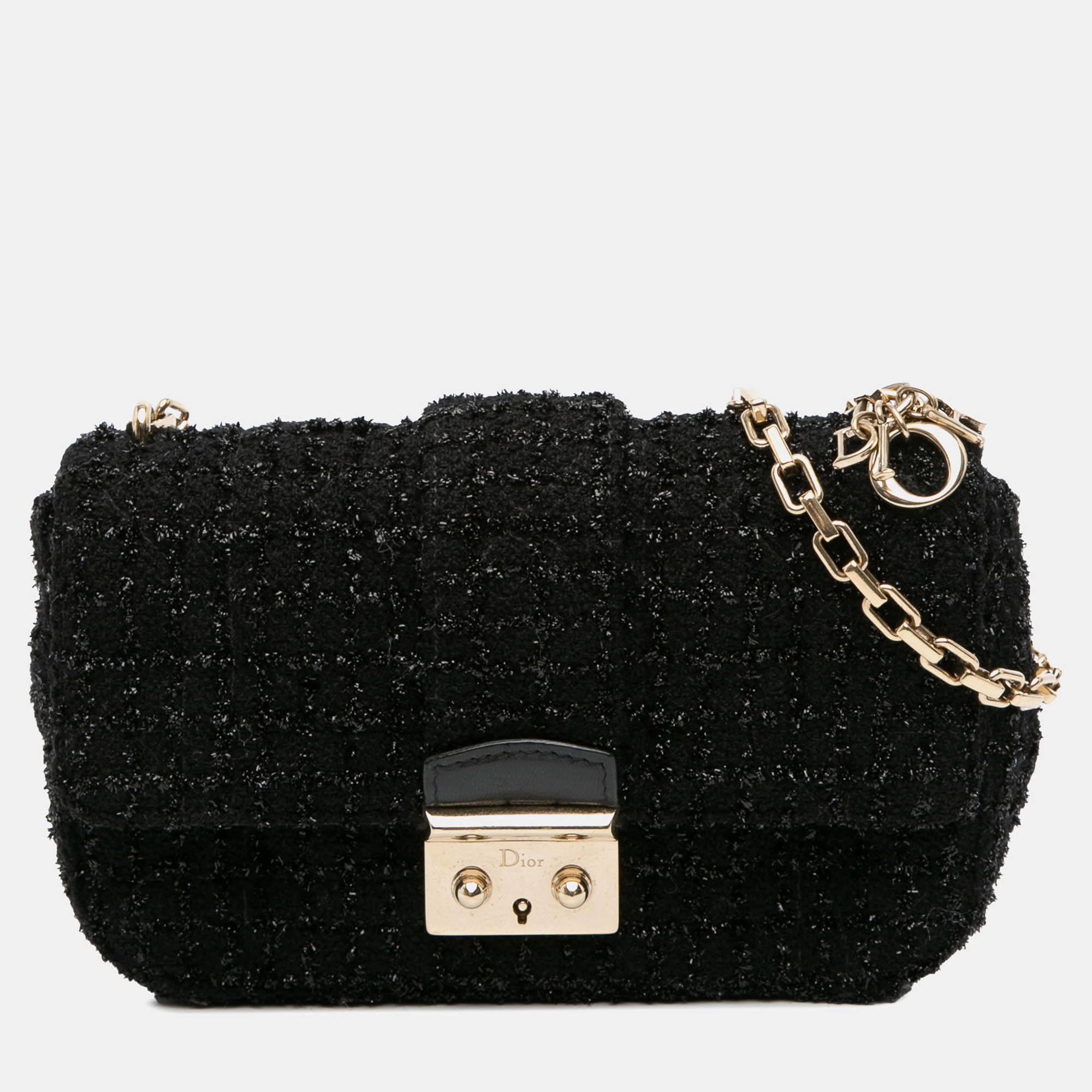 

Dior Black Mini Tweed Cannage Miss Dior Flap