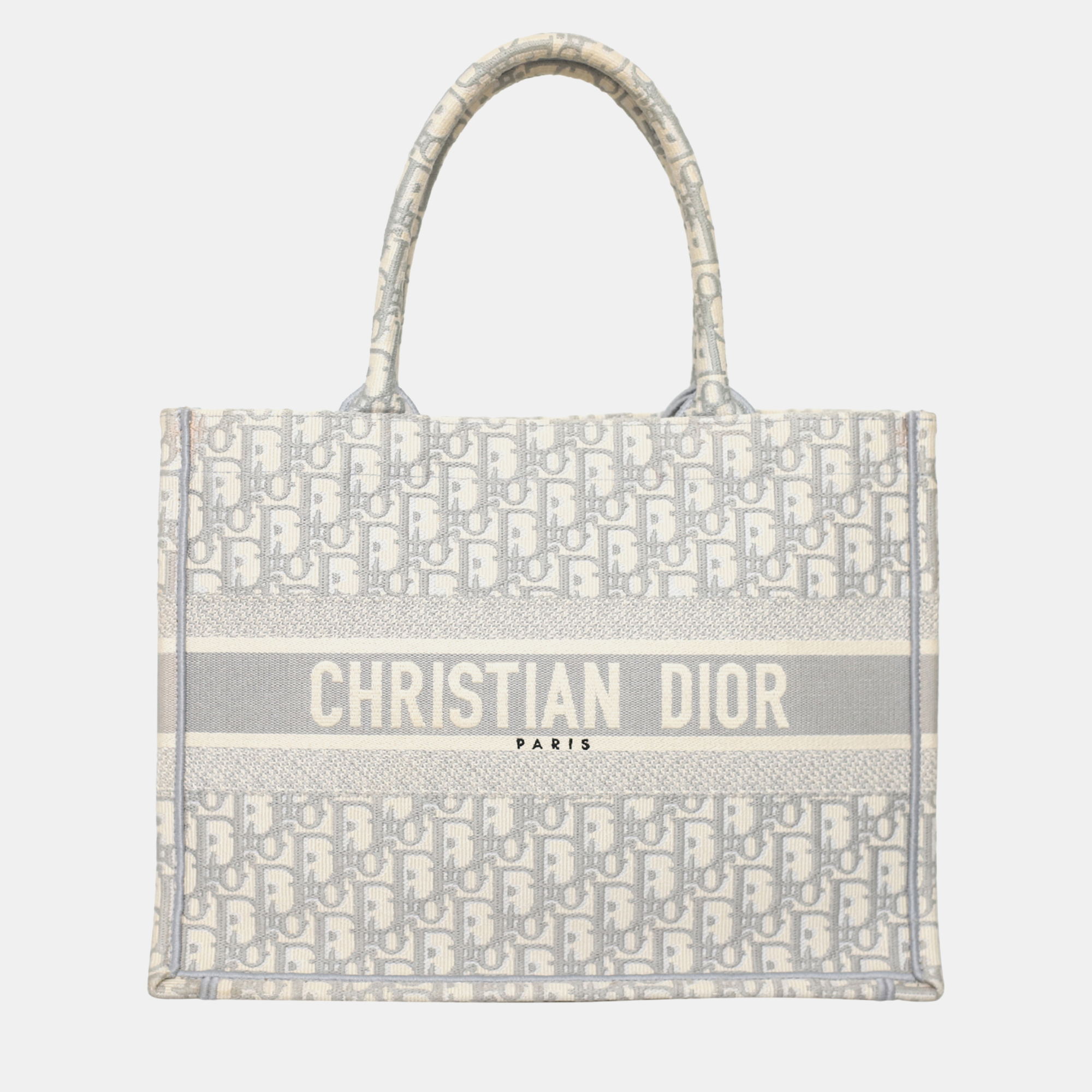 

Dior Medium Oblique Book Tote, Grey