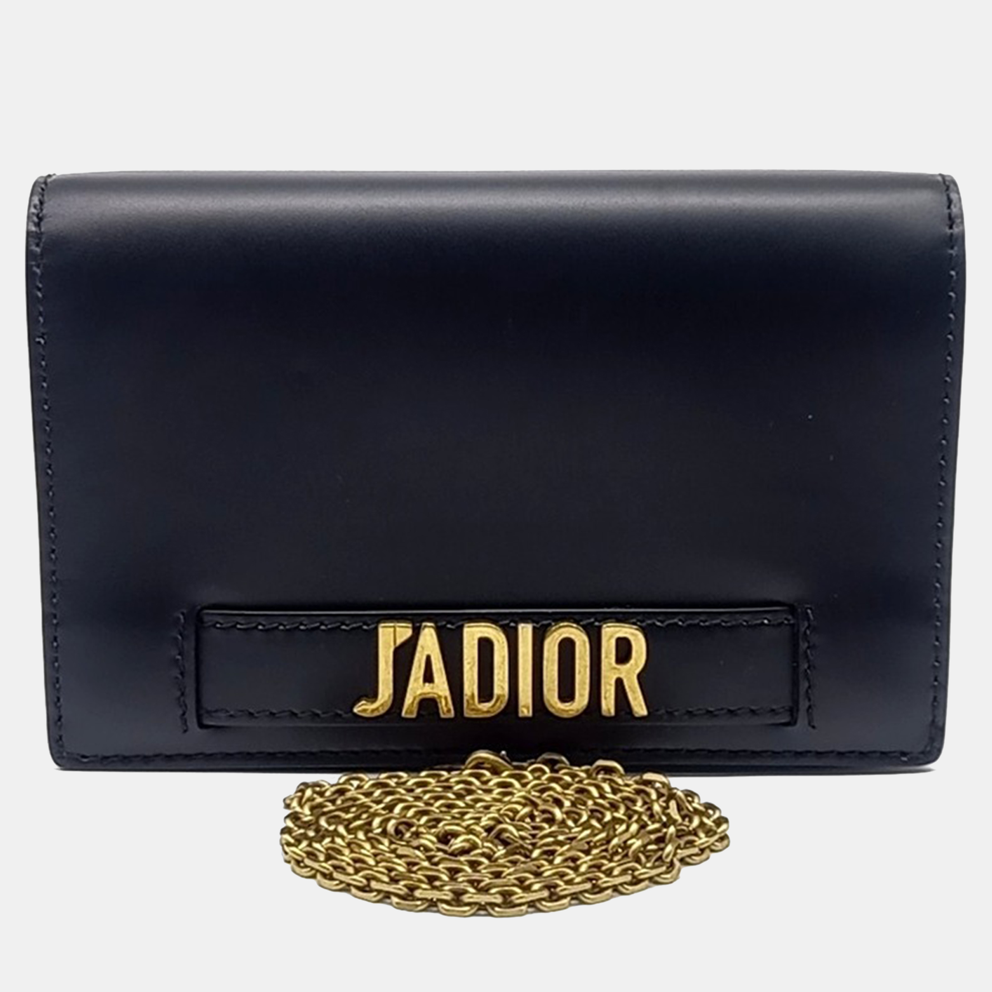 

Dior Black Leather JaDior Mini Chain Crossbody Bag