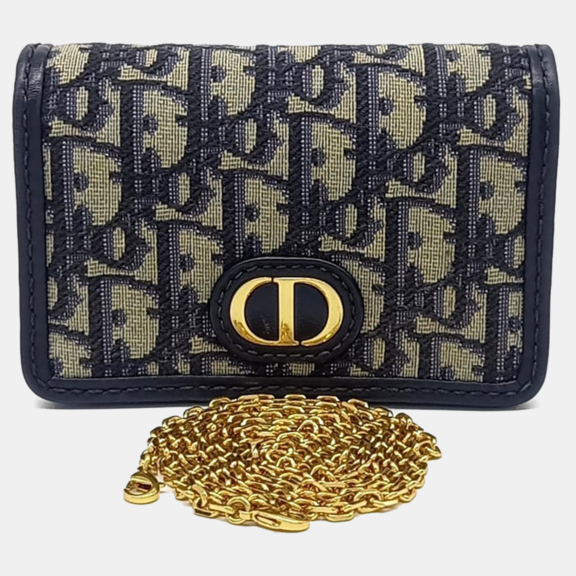 

Dior Beige Navy Blue Canvas and Leather 30 Montaigne Nano Crossbody Bag