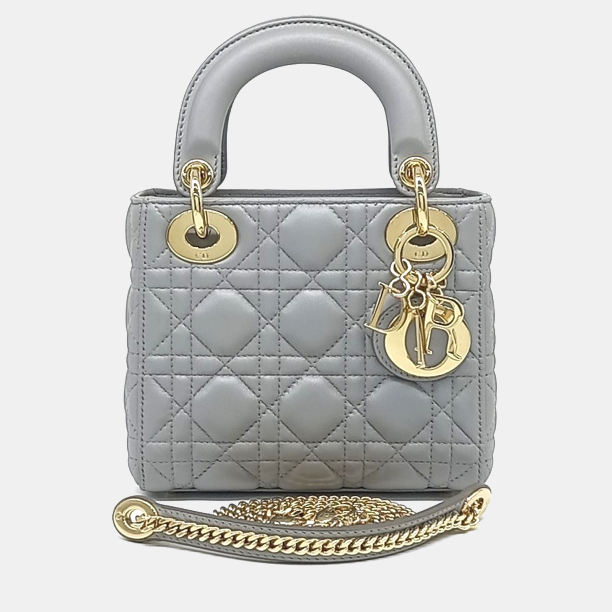 

Dior Grey Leather Lady Bag Mini