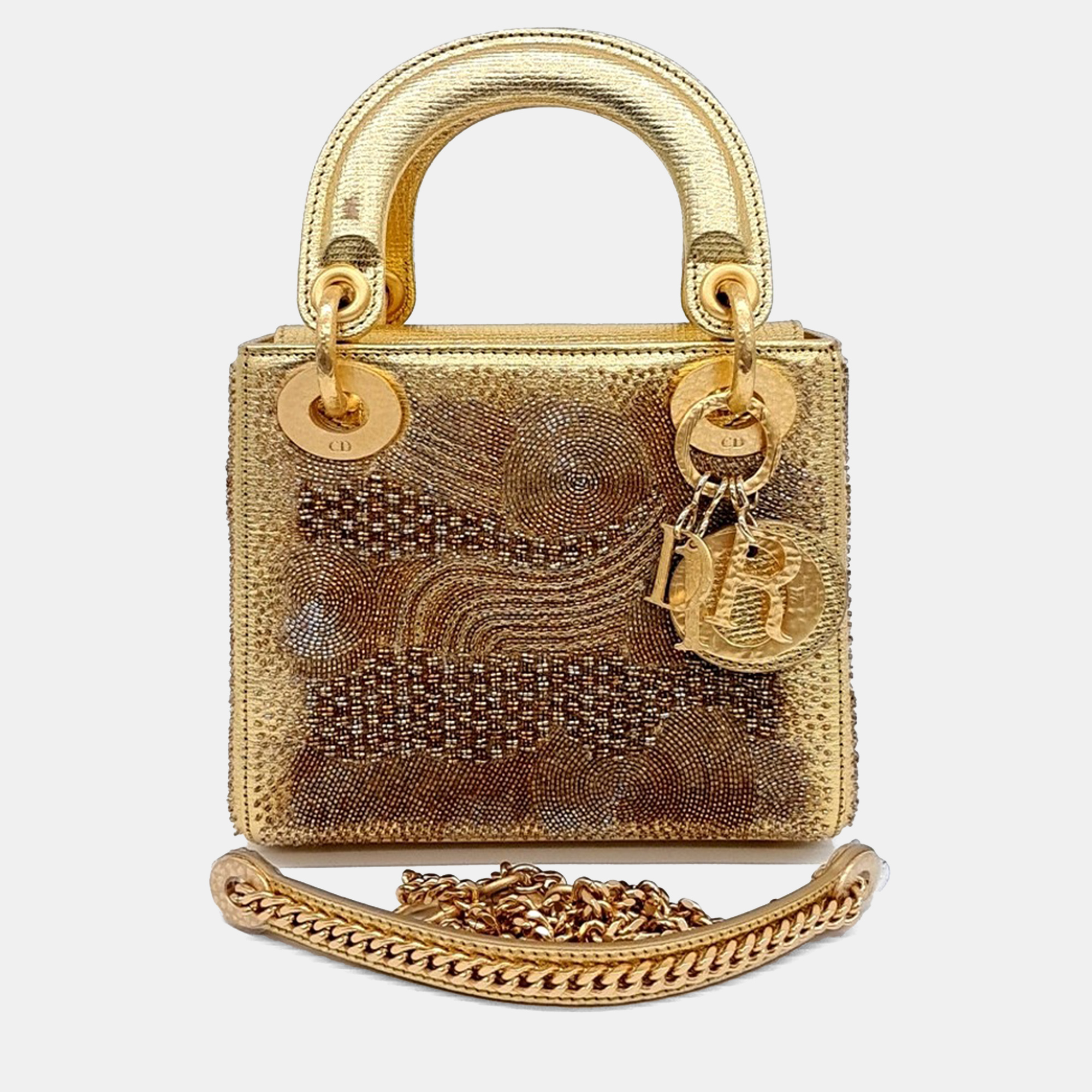 

Dior X Olgard Amaral Lady Bag Mini, Gold