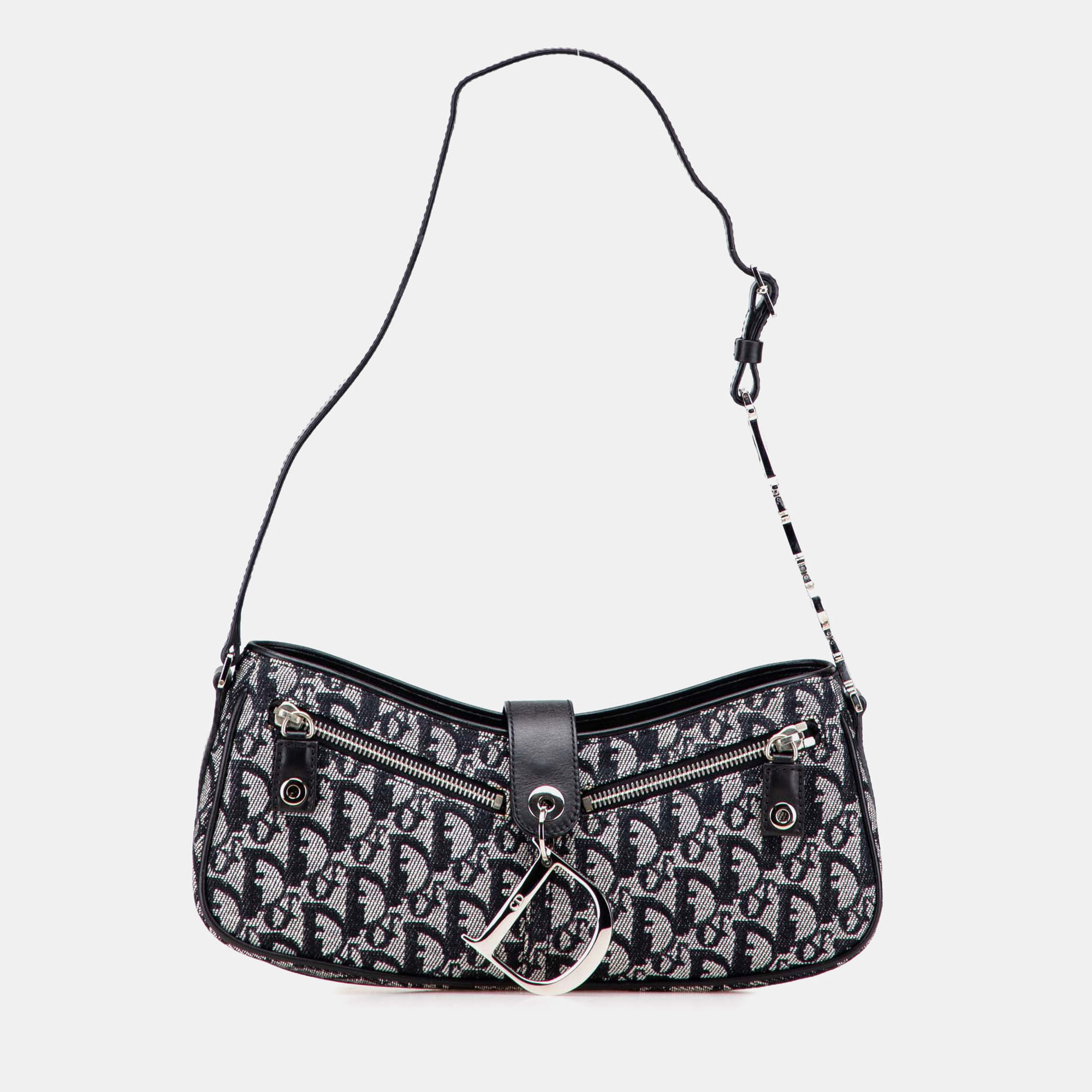 

Dior Blue Diorissimo Trotter Canvas Shoulder Bag