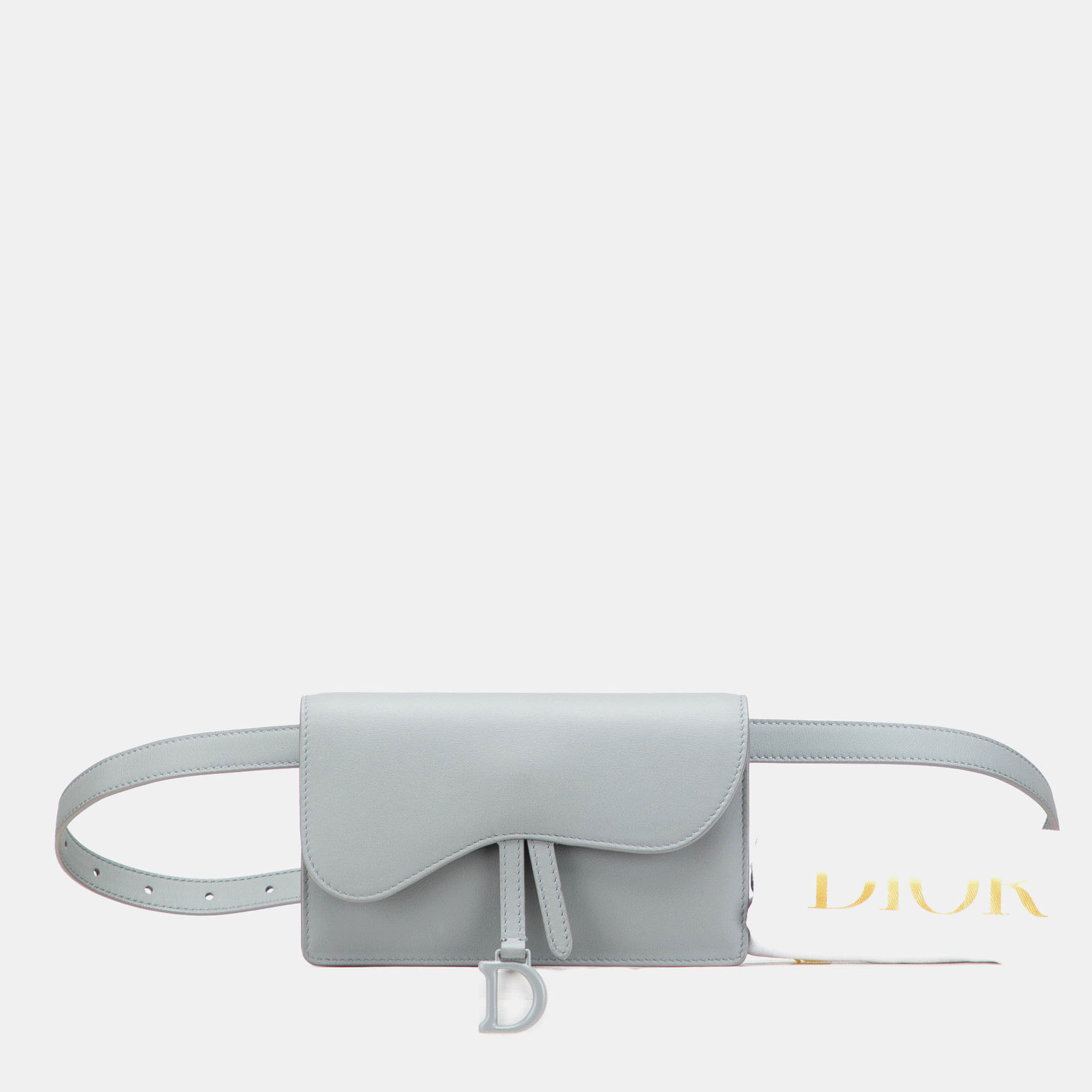 

Dior Grey Leather Saddle Belt Pouch