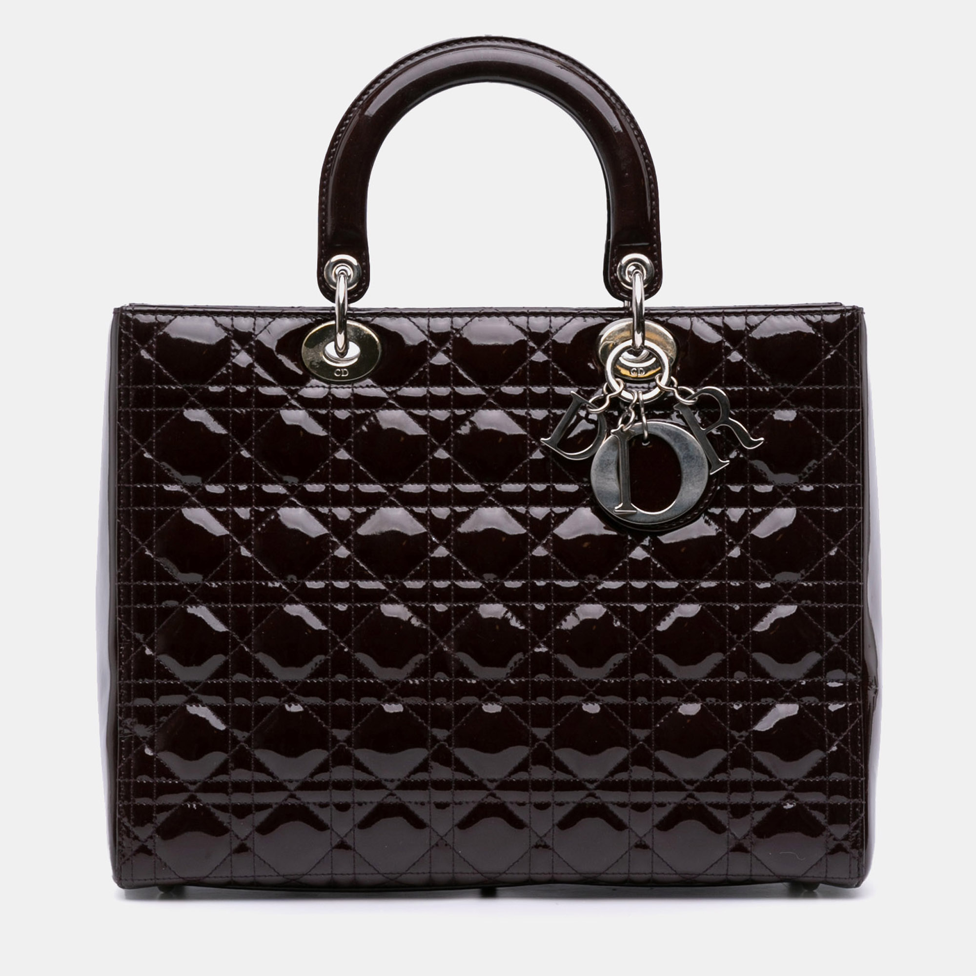 

Dior Black Large Patent Cannage Lady Dior