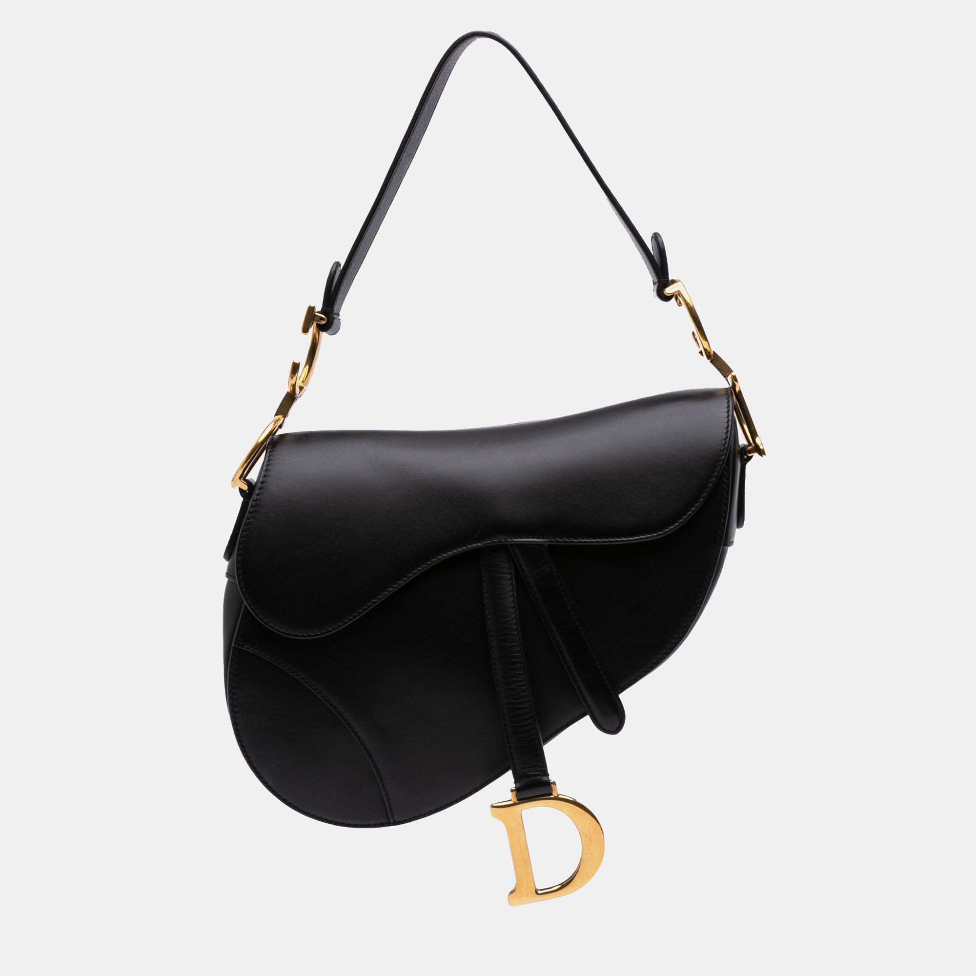 

Dior Black Smooth Calfskin Saddle Bag