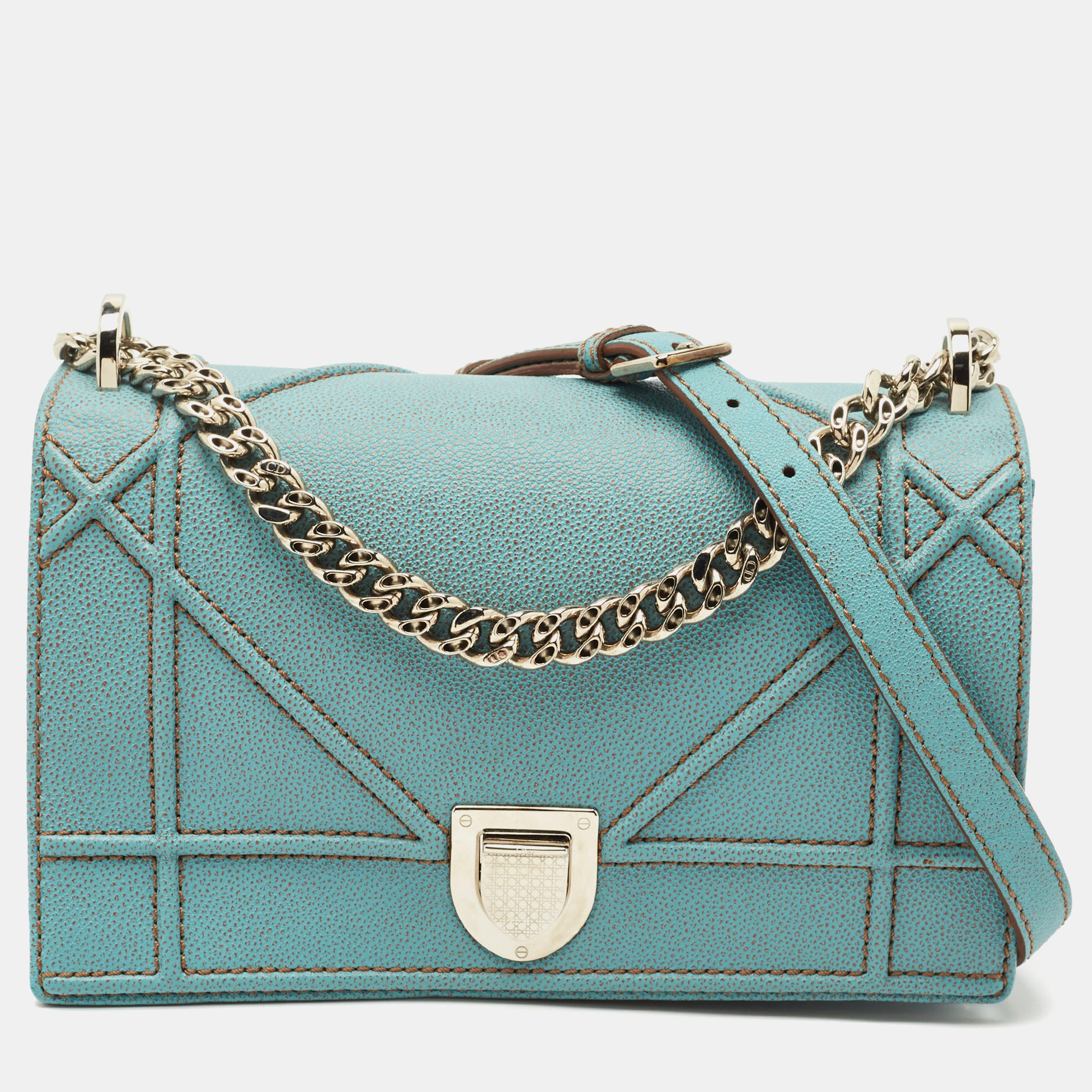 

Dior Light Blue Leather  Diorama Shoulder Bag