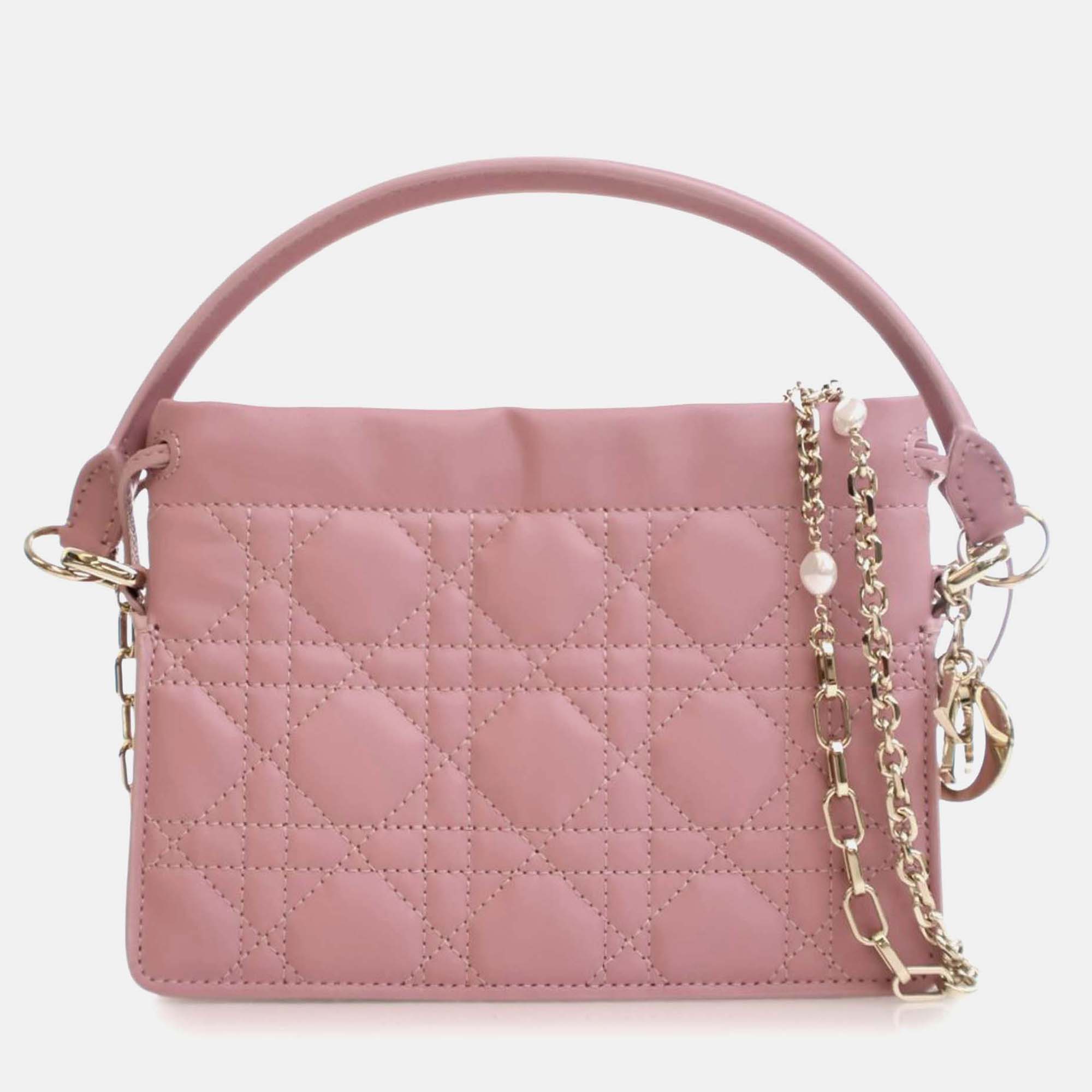 

Dior Pink Mini Lambskin Cannage Milly