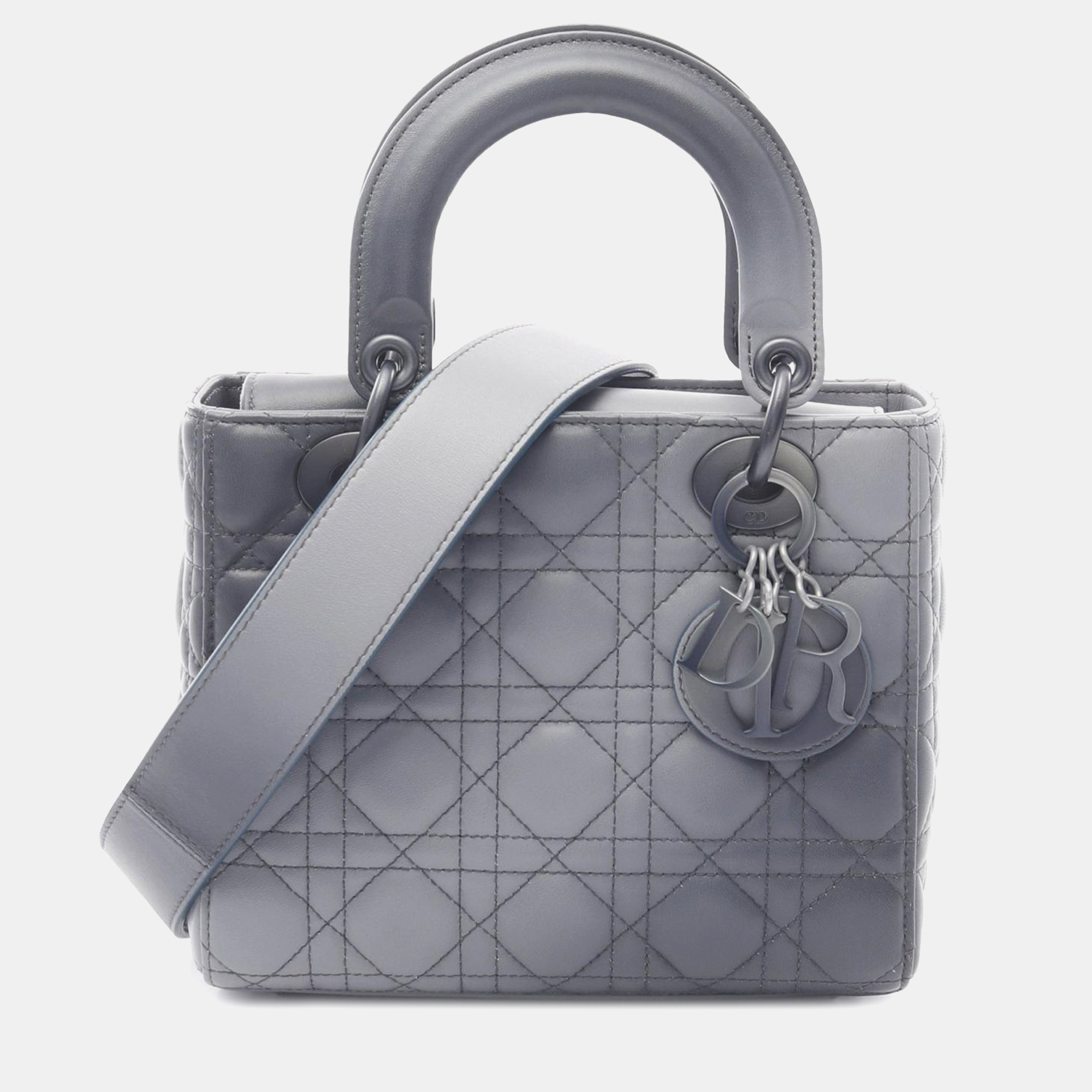

Dior Grey Small Ombre Lambskin Cannage Lady Dior