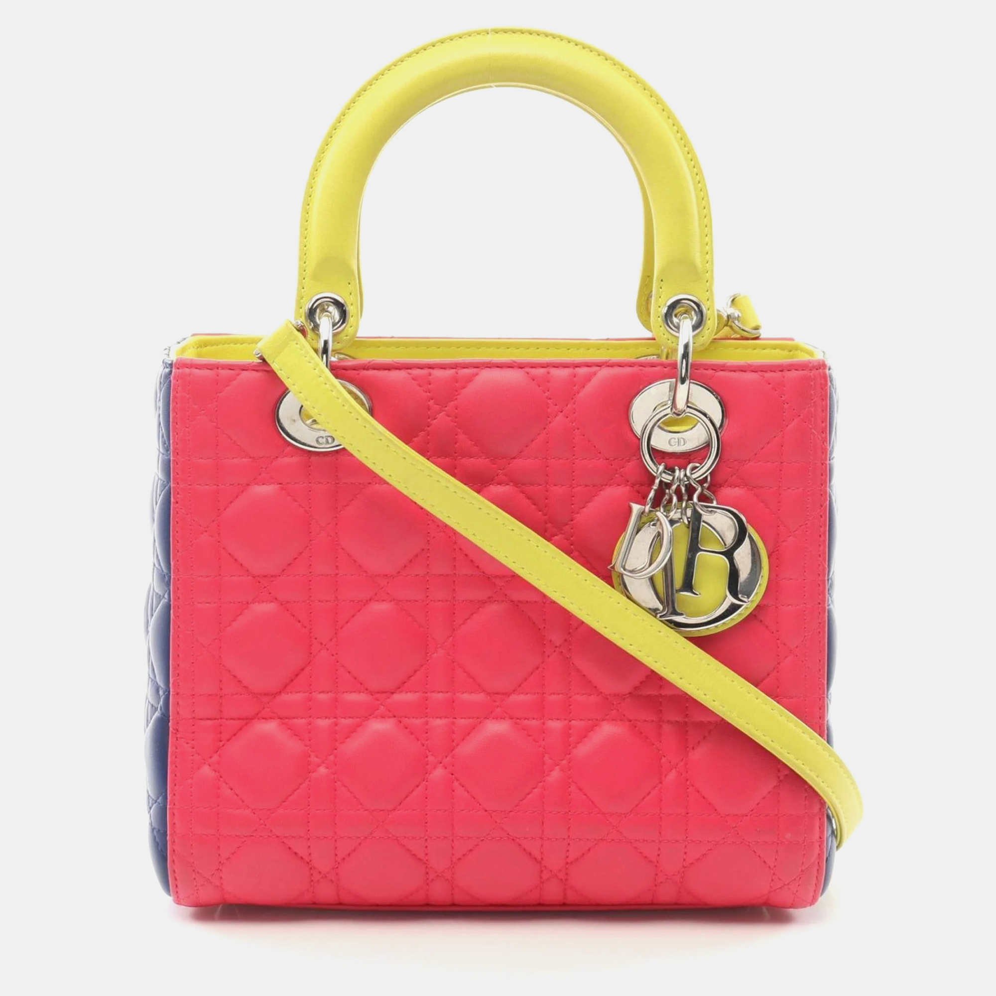 

Christian Dior Multicolor Leather Dior Lady Cannage Handbag