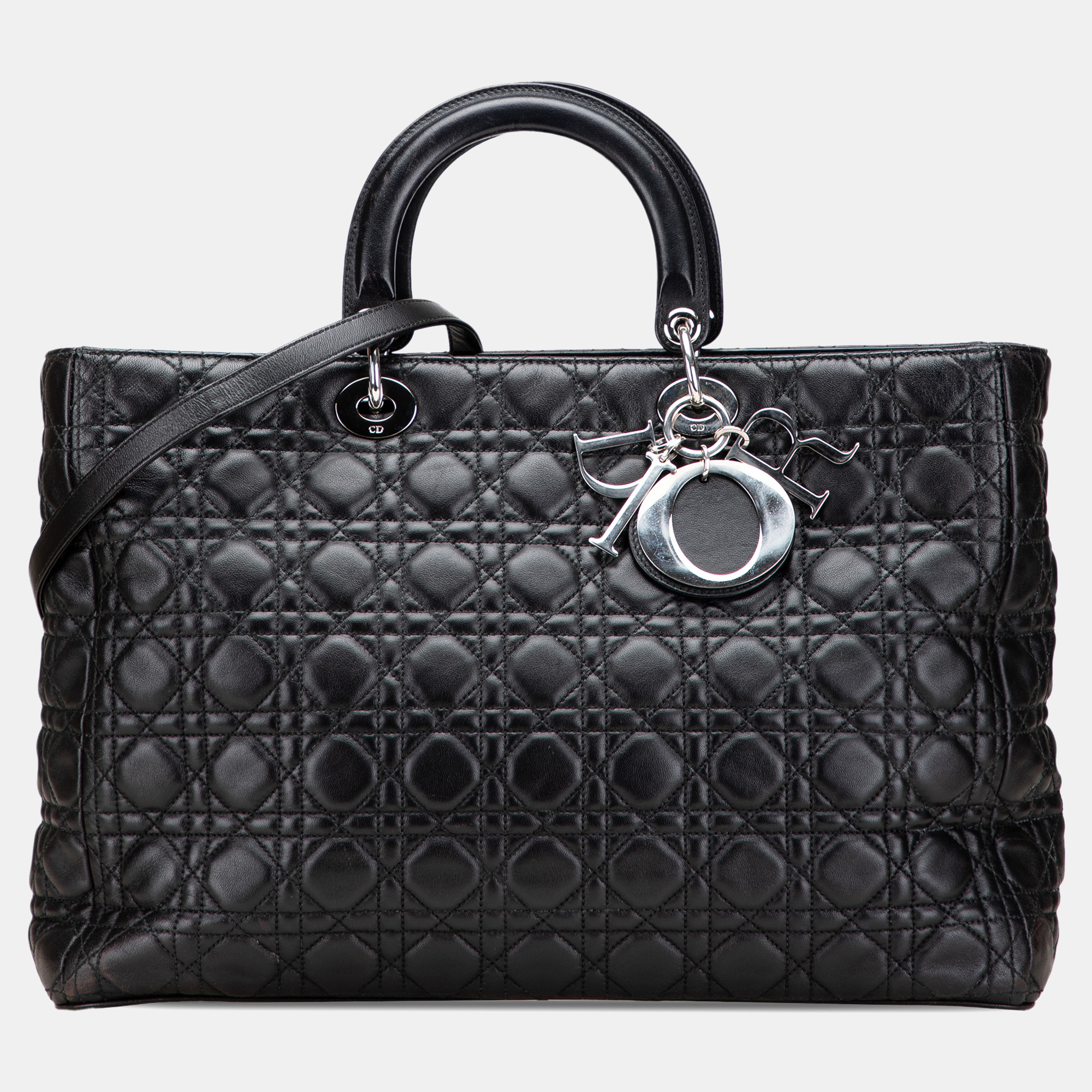 

Dior Black  Lambskin Cannage Lady Dior