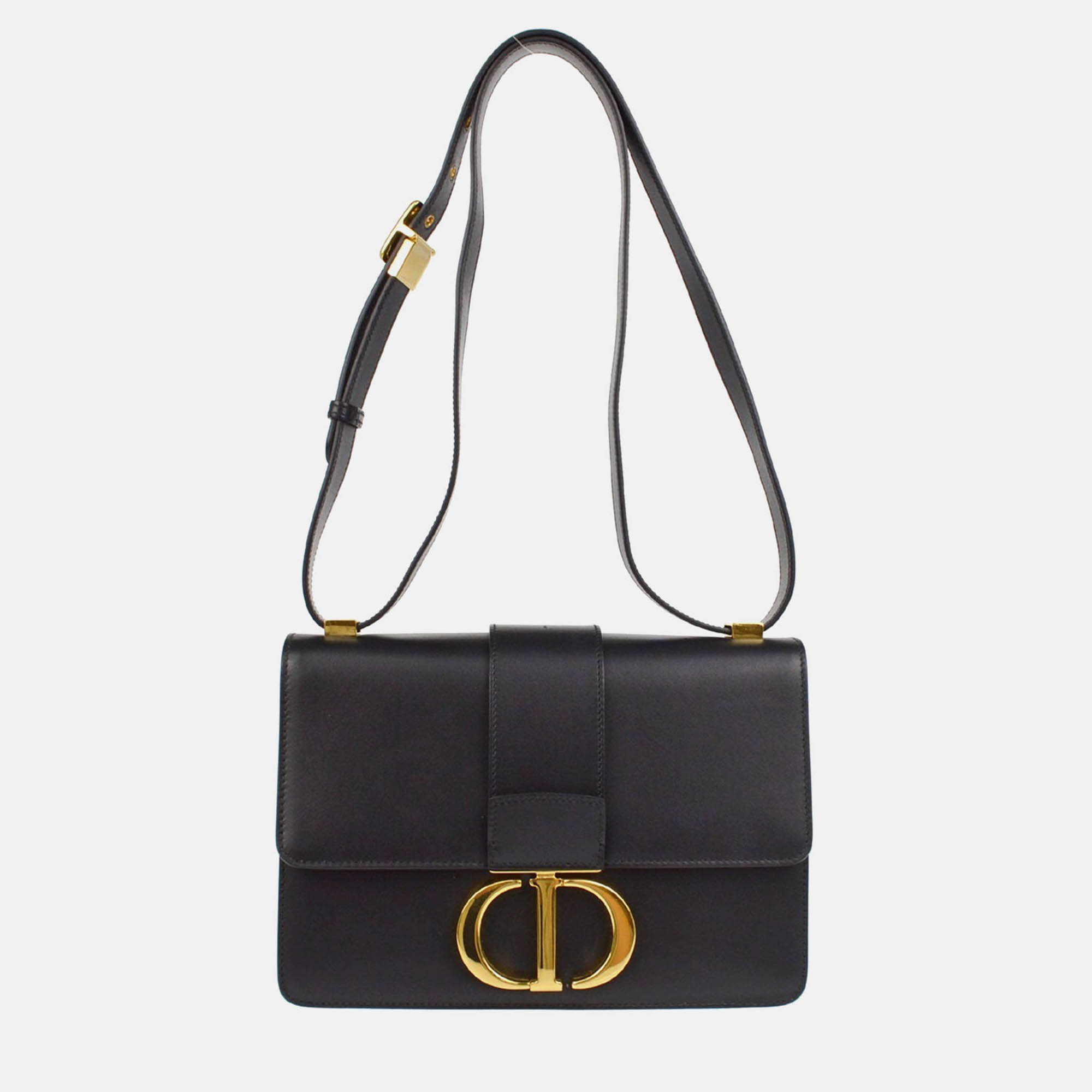

Christian Dior 30 Montaigne Black Leather Shoulder Bag