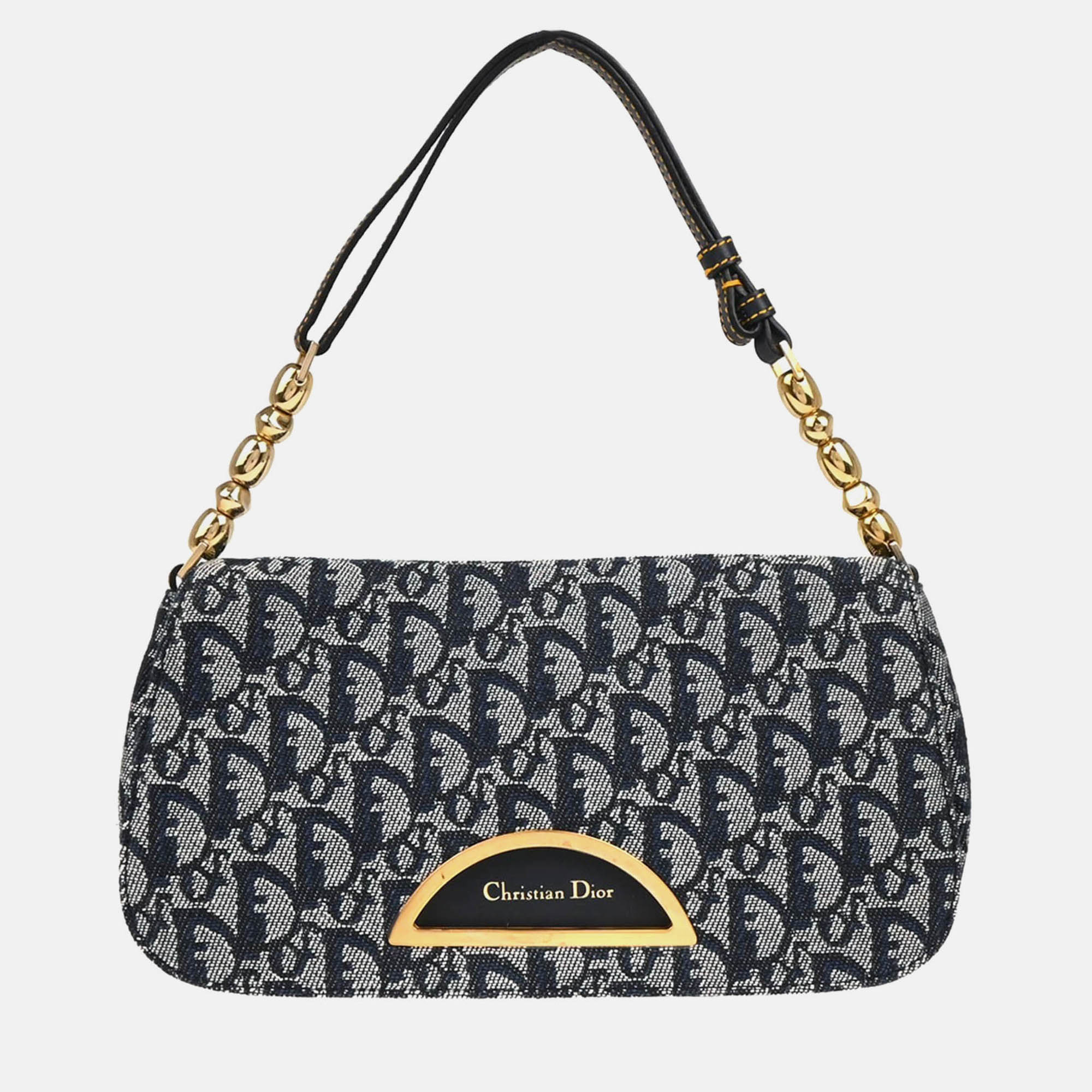 

Christian Dior Navy Blue Trotter Malice Handbag