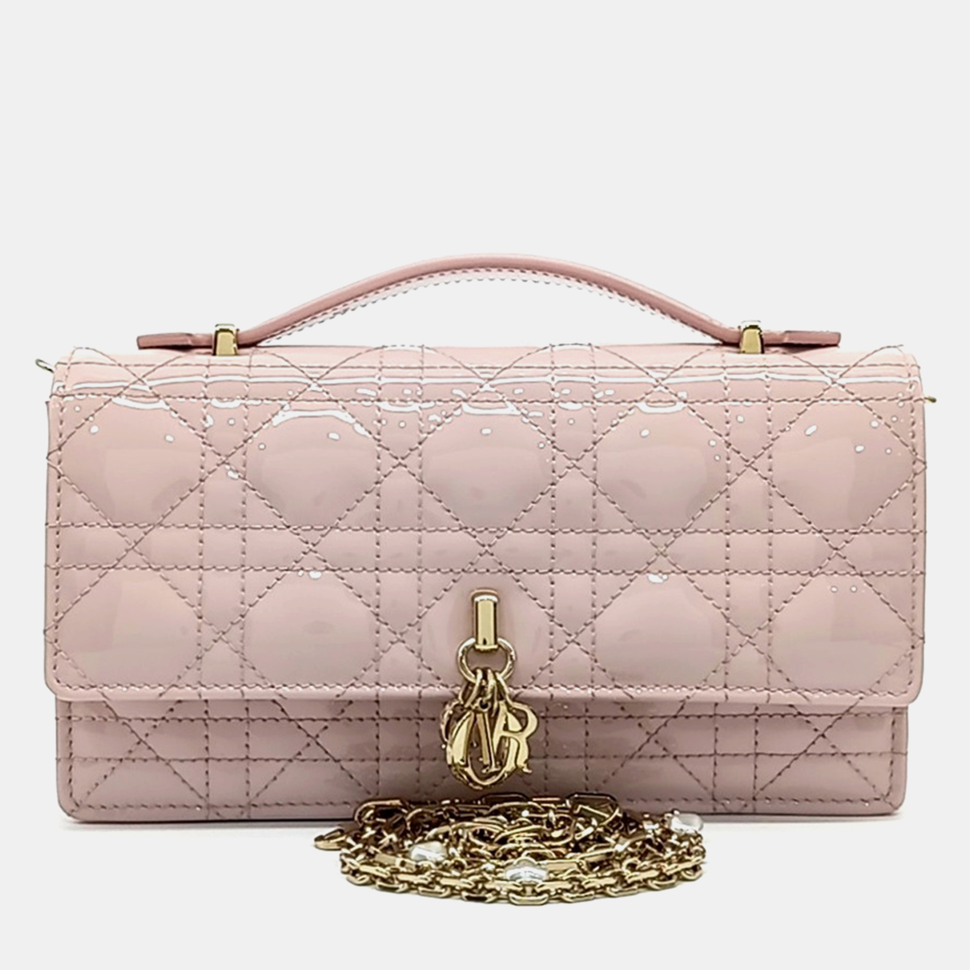 Pre-owned Dior Top Handle Mini Bag In Pink