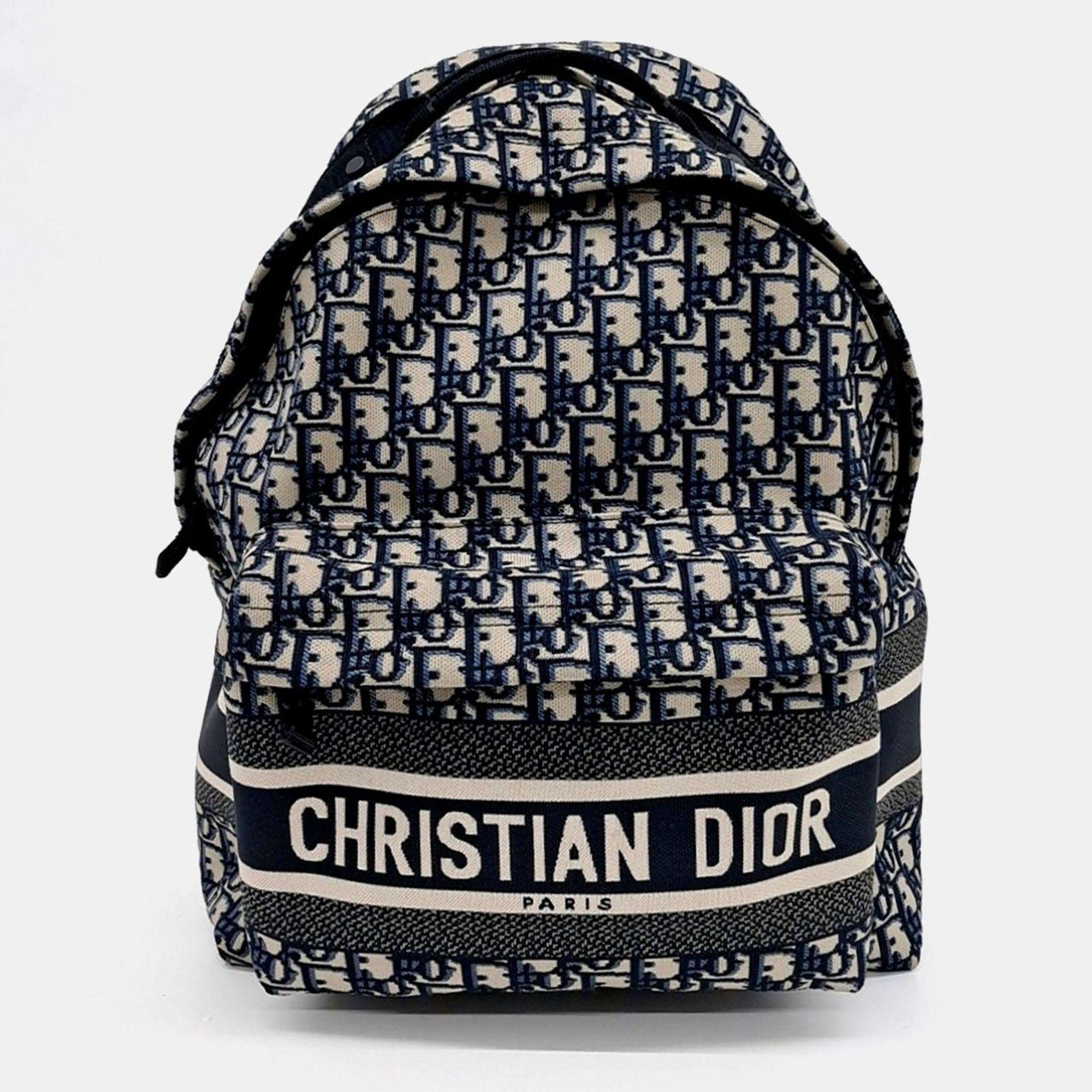 

Dior Navy Blue Fabric Oblique Backpack