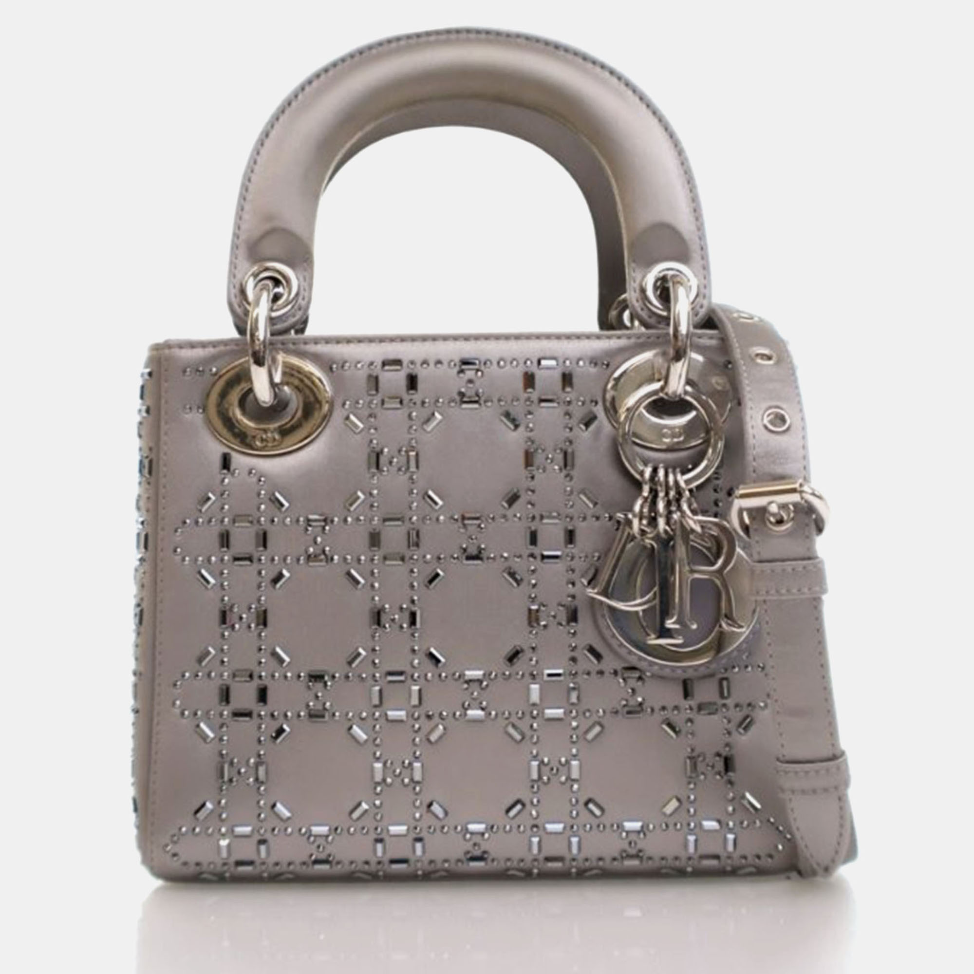 

Dior Mini Satin Lady Dior, Grey