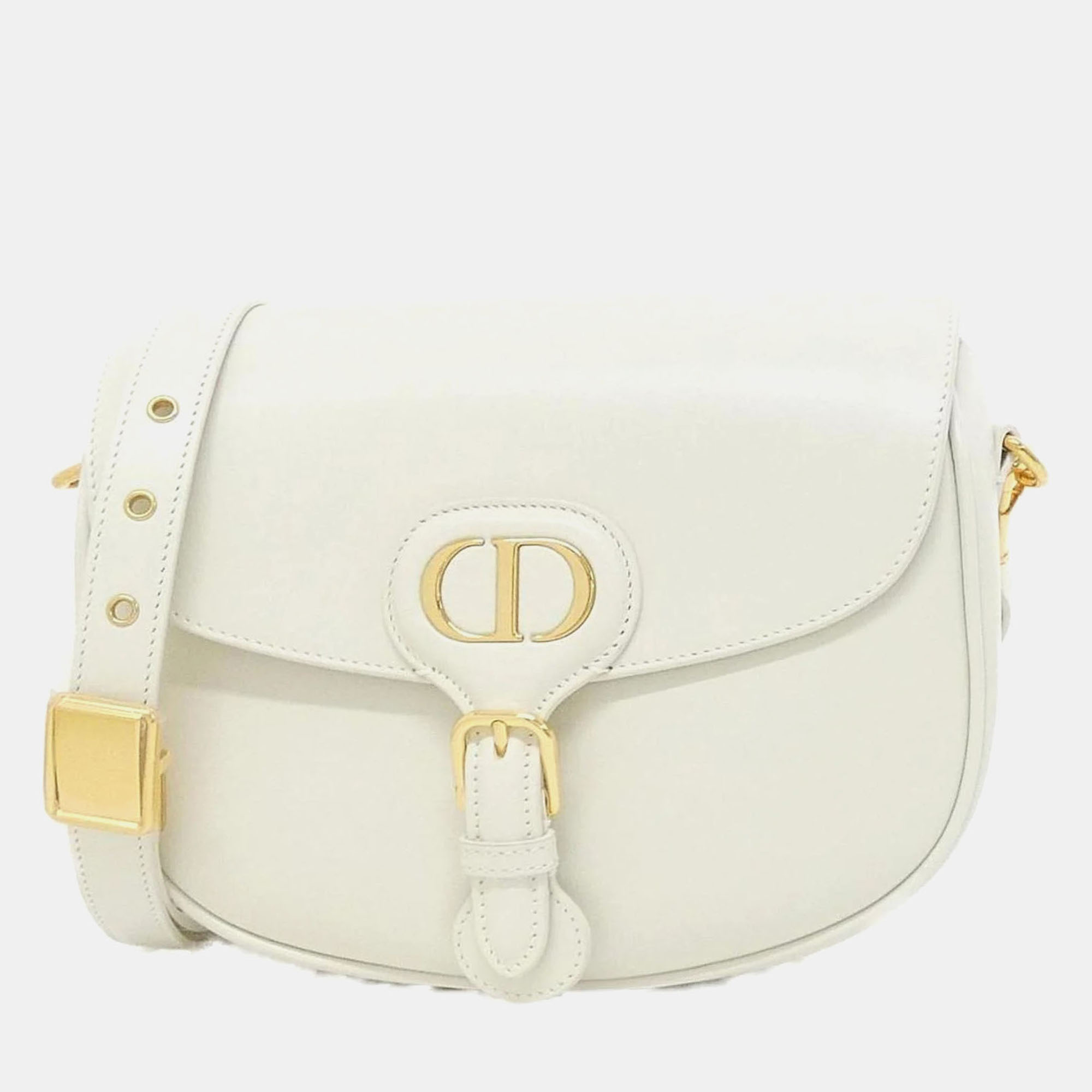 

Dior Bobby Leather Shoulder Bag, White