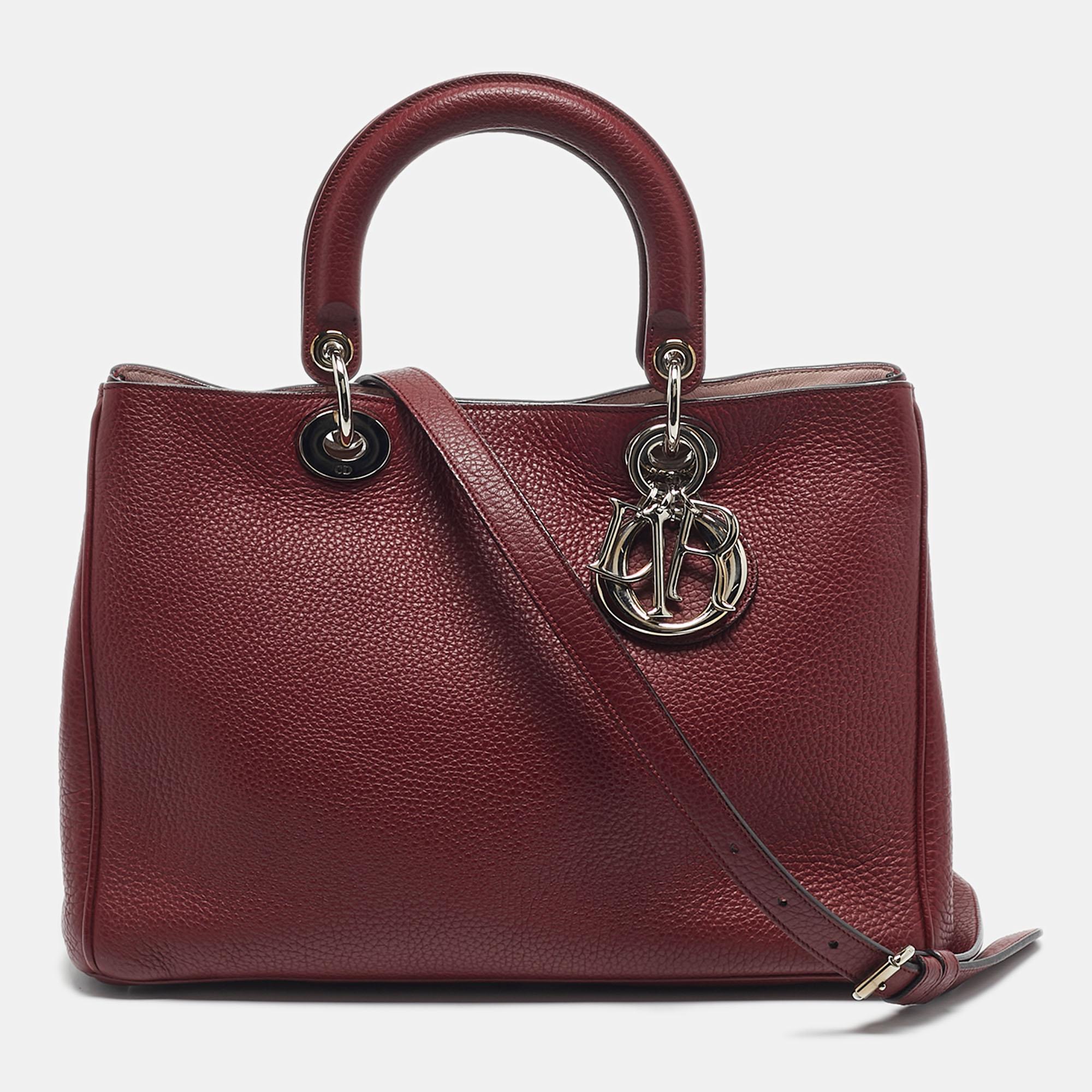 Pre-owned Dior Issimo Shopper Tote In Red