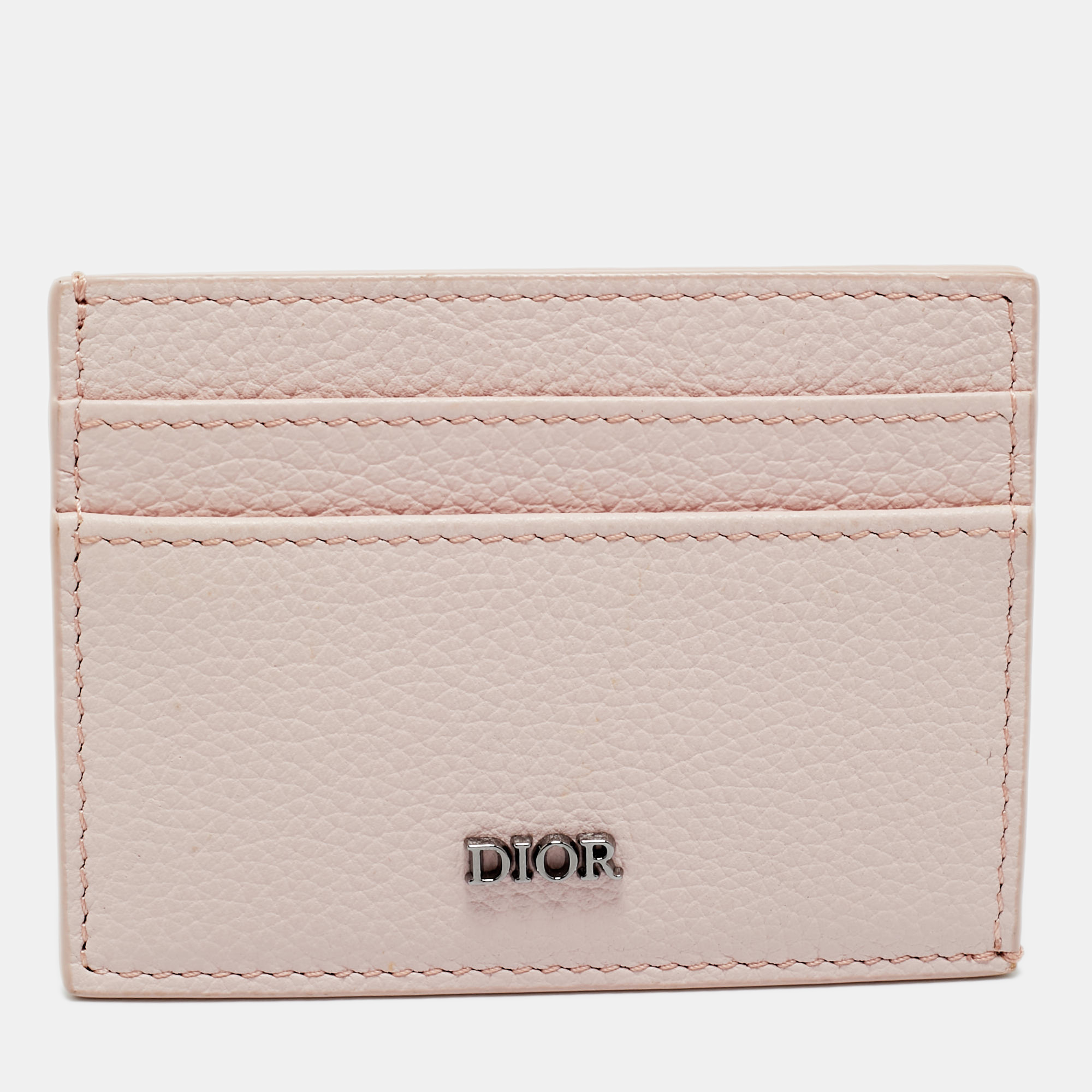 

Dior Pink Grained Leather Card Holder
