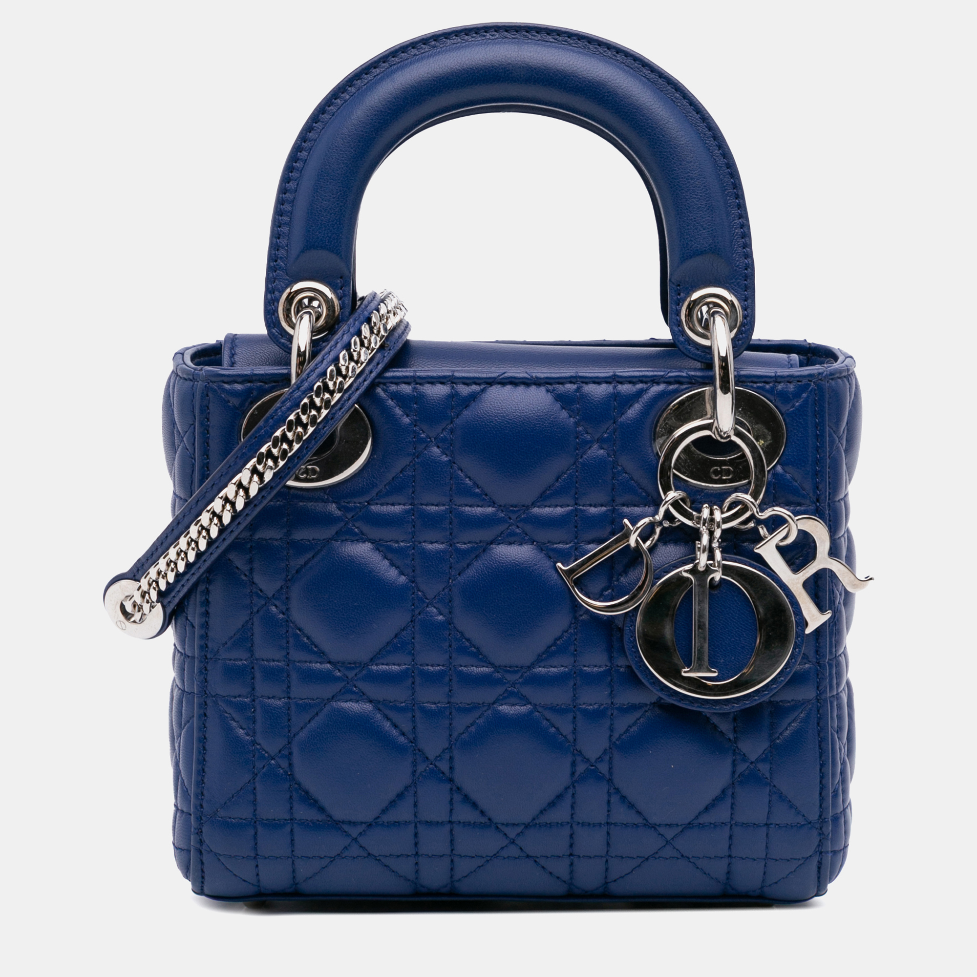

Dior Mini Lambskin Blue Cannage Lady Dior