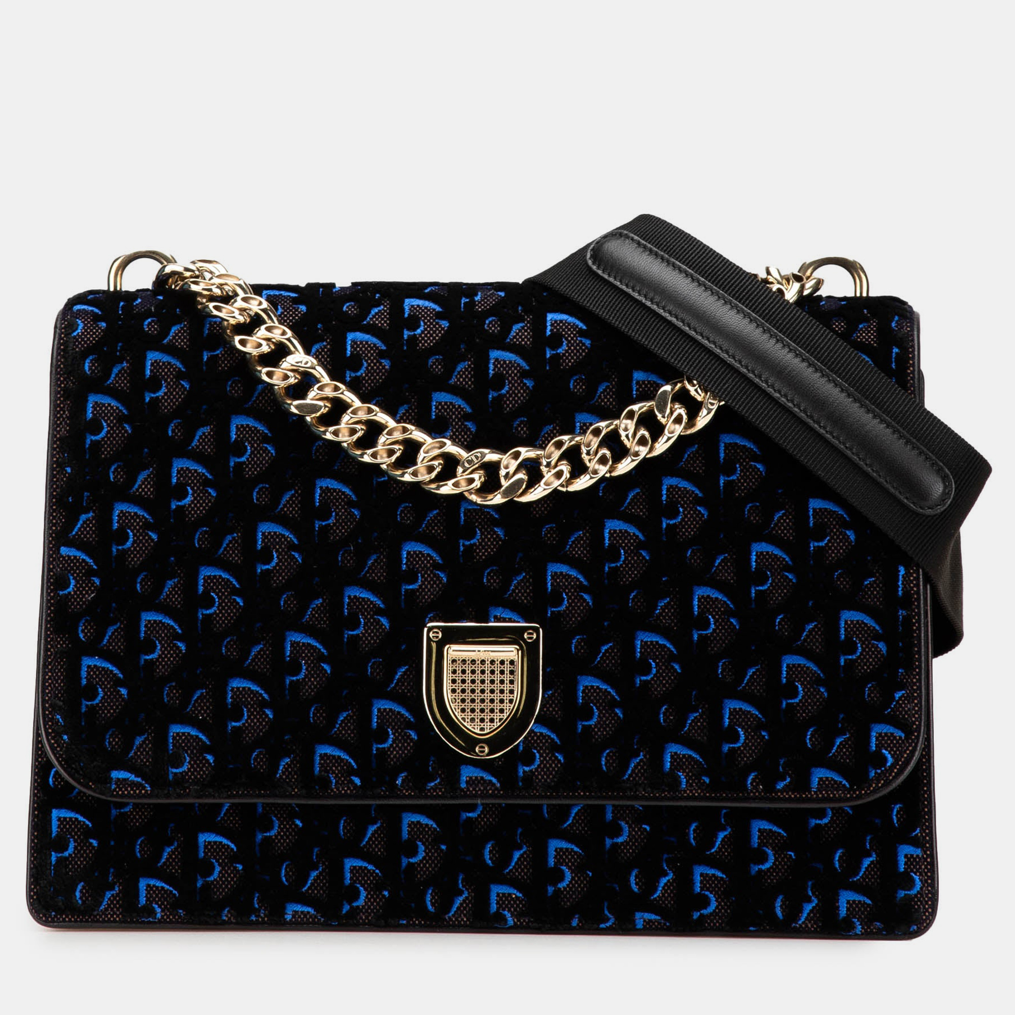 

Dior Diorama Blue Velvet Shoulder Bag