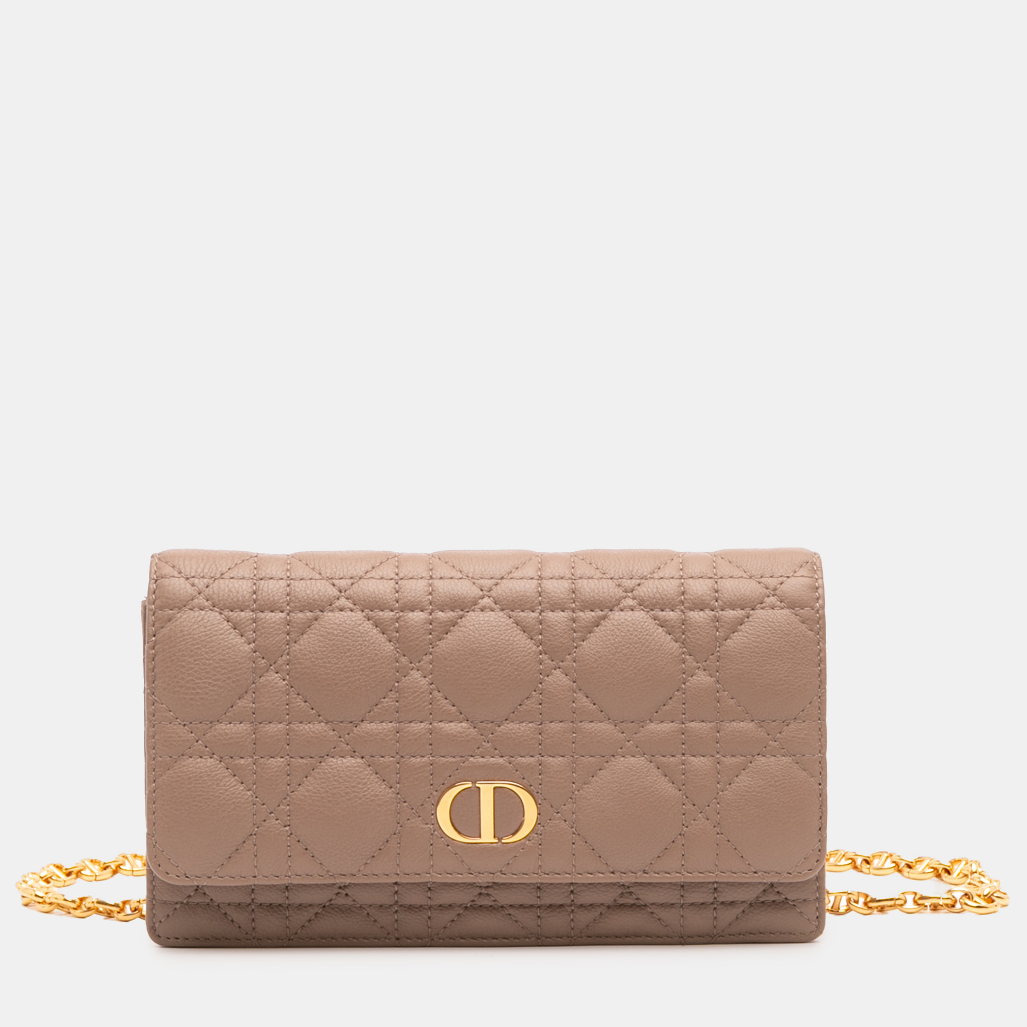 

Dior Calfskin Cannage Caro Belt Bag, Brown