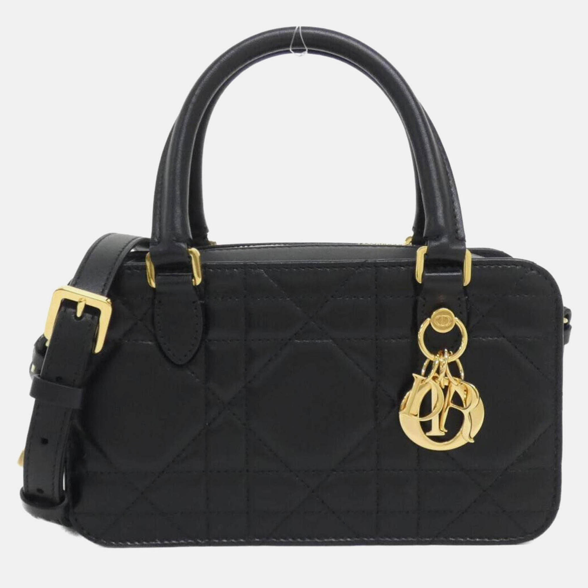 

Christian Dior Black Cannage Leather Handbag
