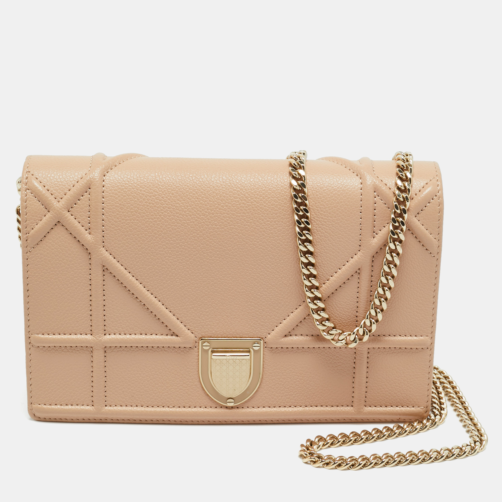 

Dior Beige Leather Diorama Wallet on Chain
