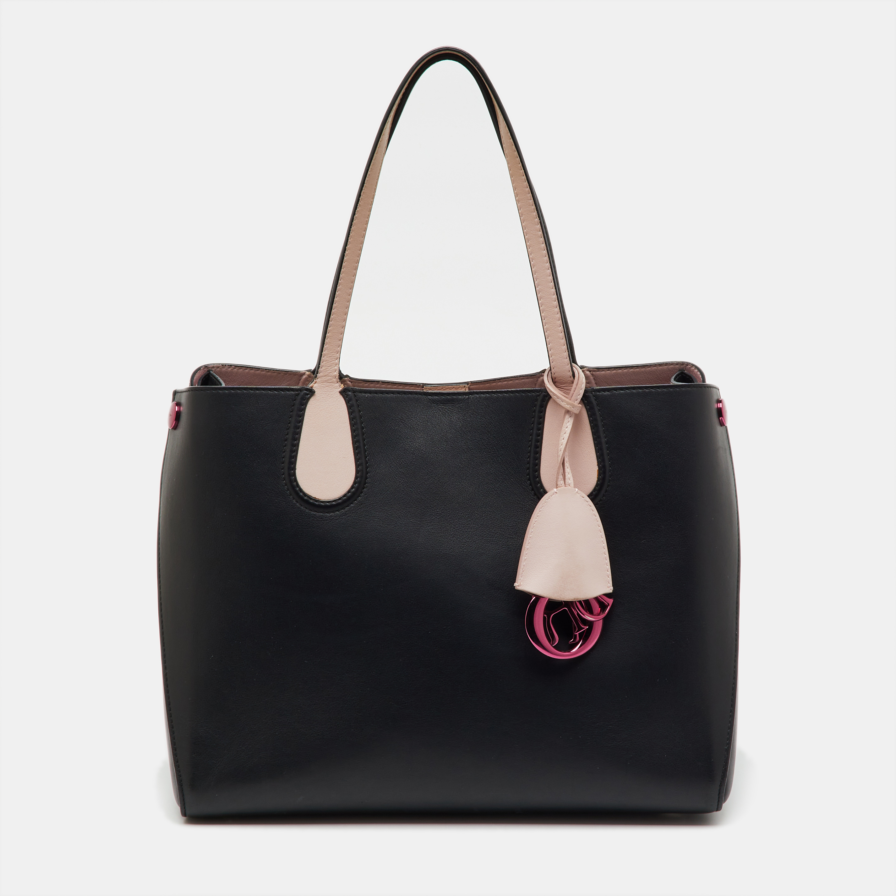 

Dior Black/Pink Leather Small Dior Addict Tote