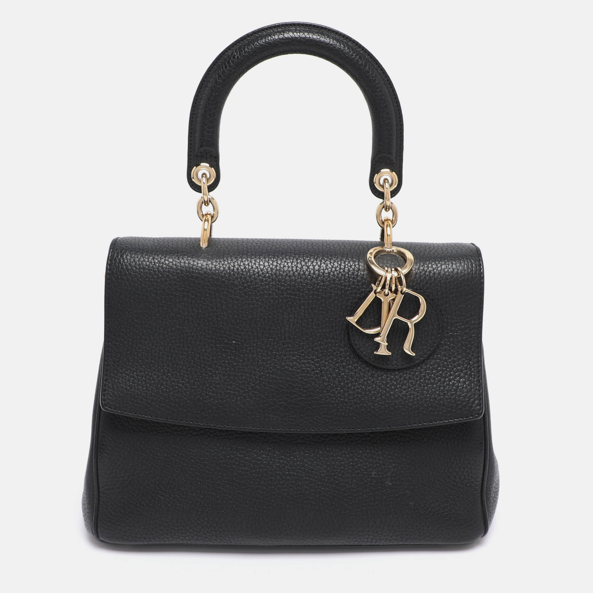 

Dior Black Leather Small Be Dior Flap Top Handle Bag