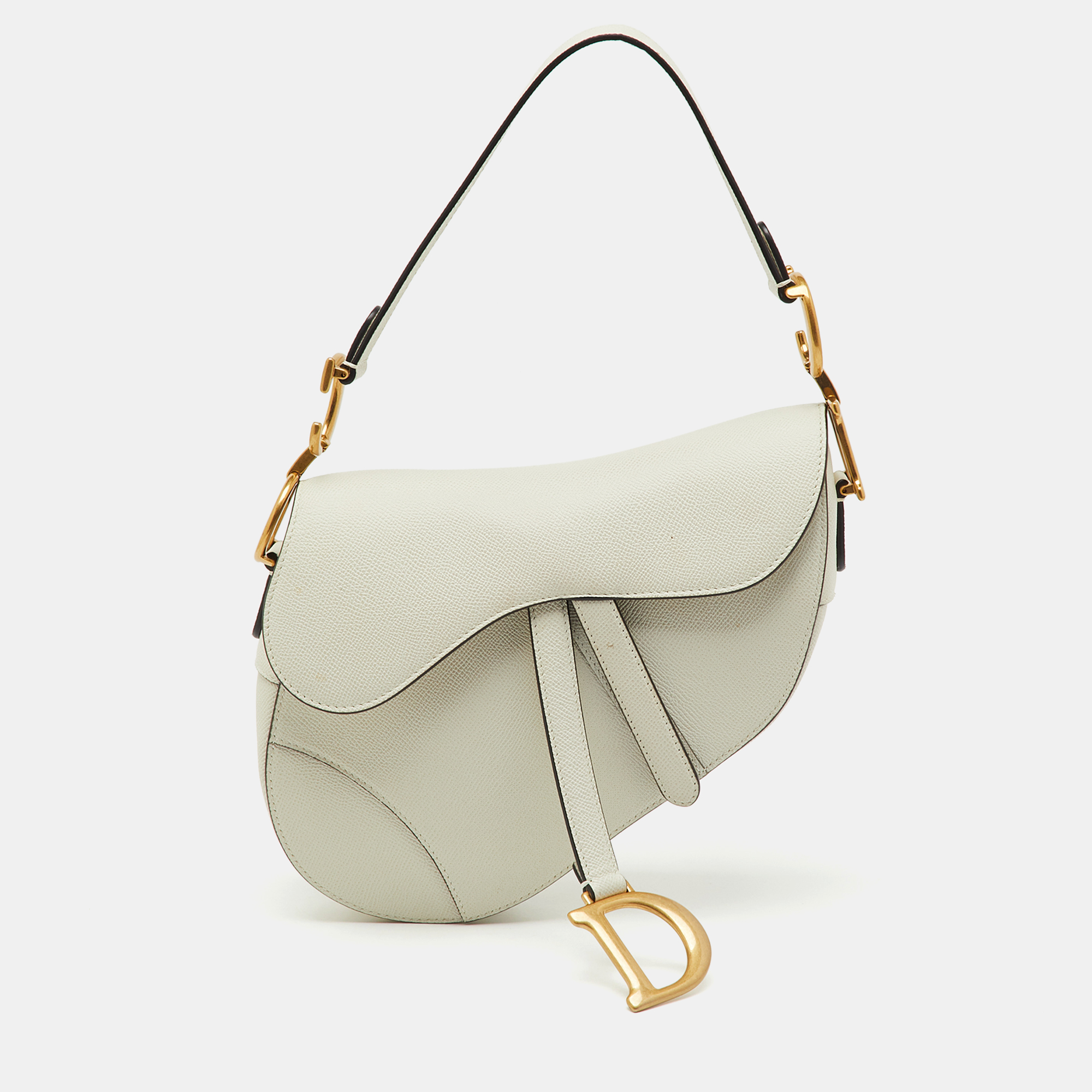 

Dior Off White Leather Saddle Shoulder Bag
