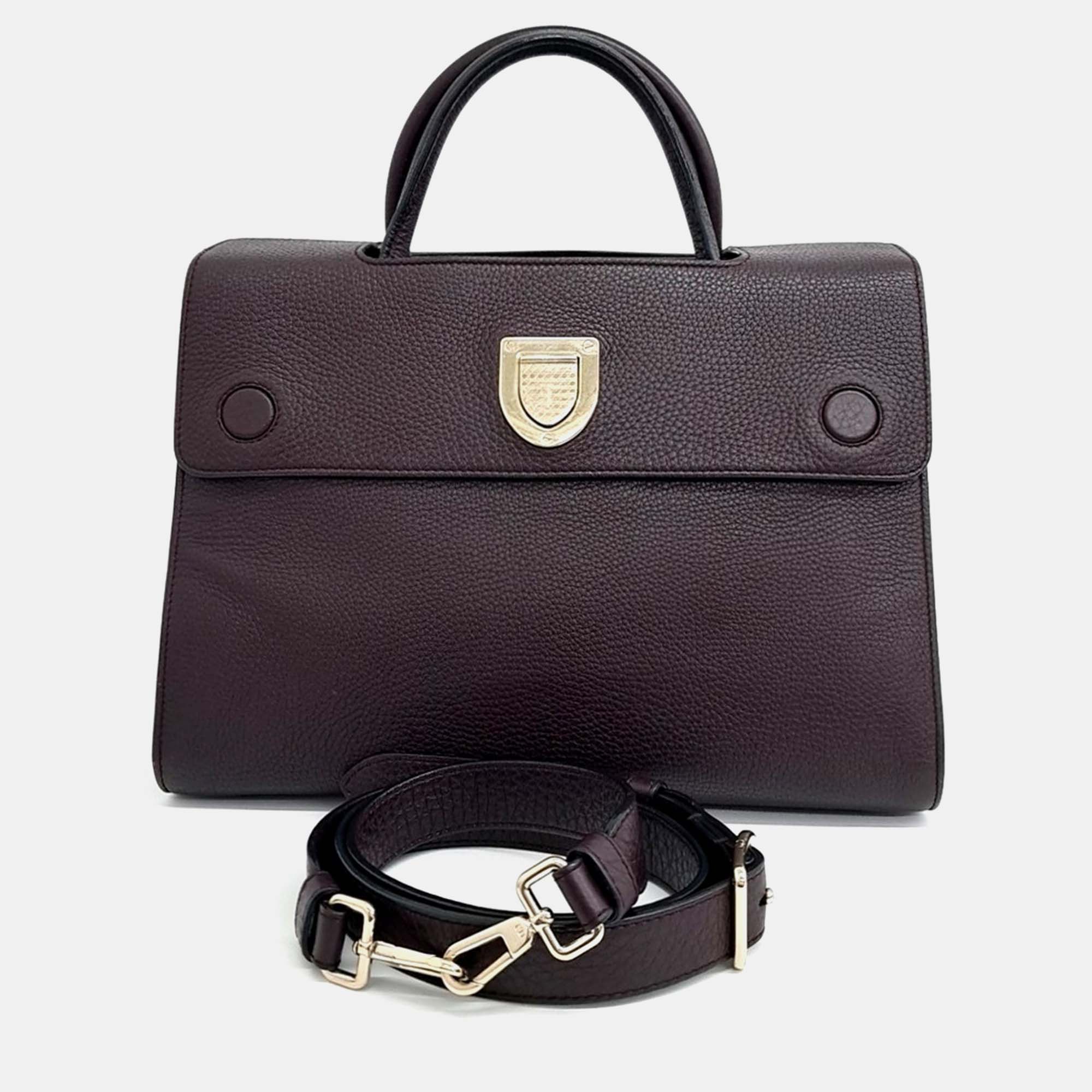 

Dior Burgundy Leather Diolamar Shoulder Bag