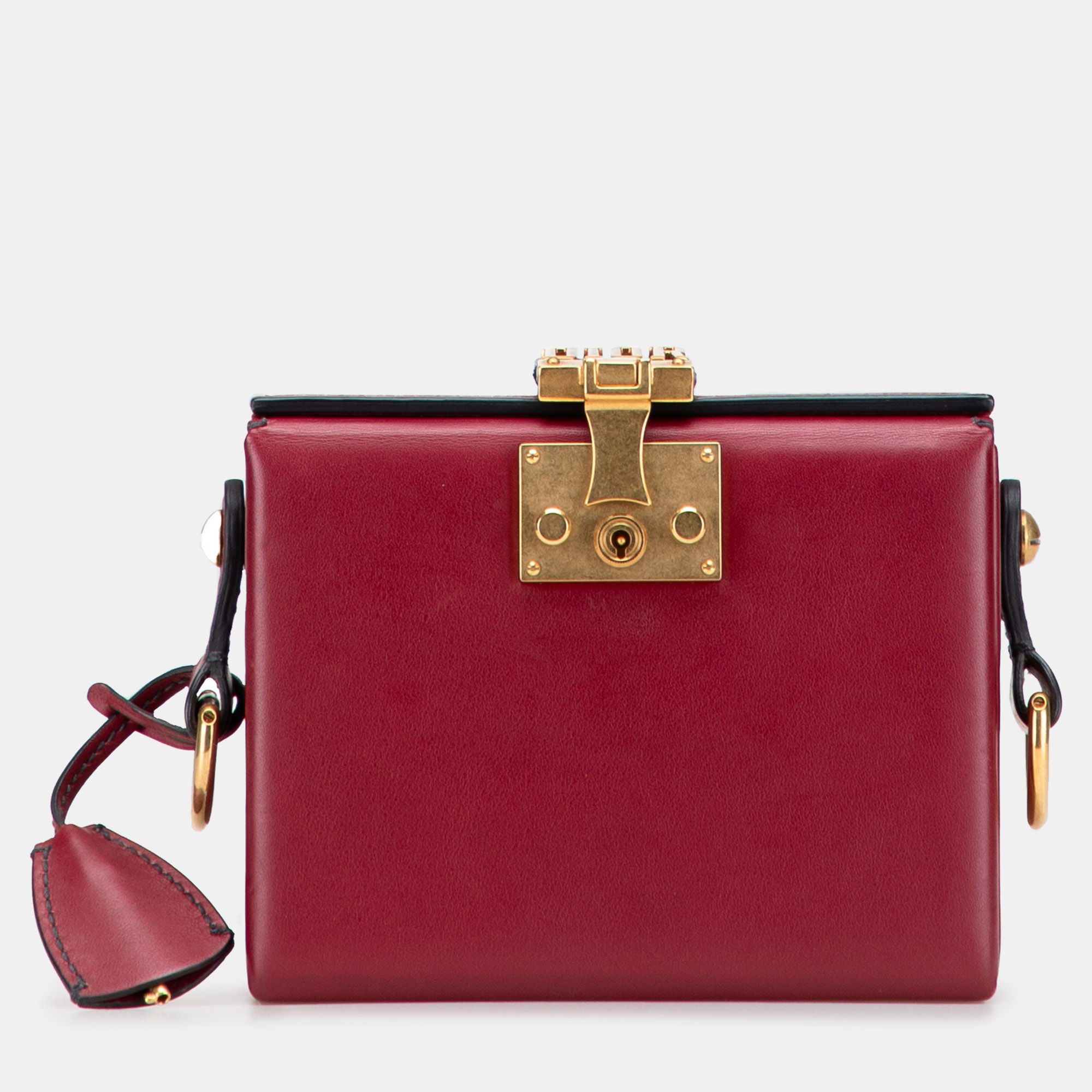 

Dior Red Lambskin Dioraddict Lockbox Crossbody