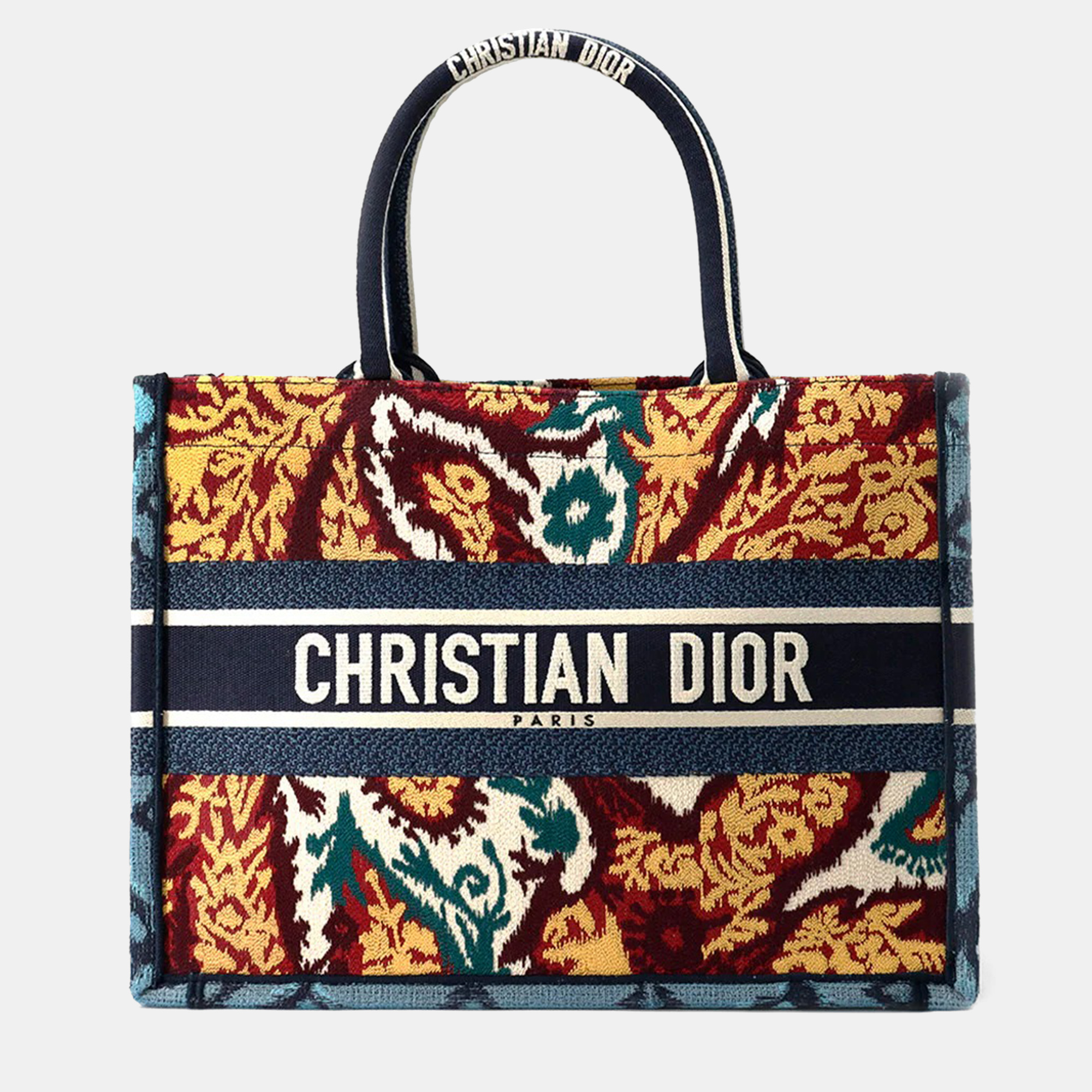 

Dior Book Tote Multicolor Embroidery Canvas Tote Bag