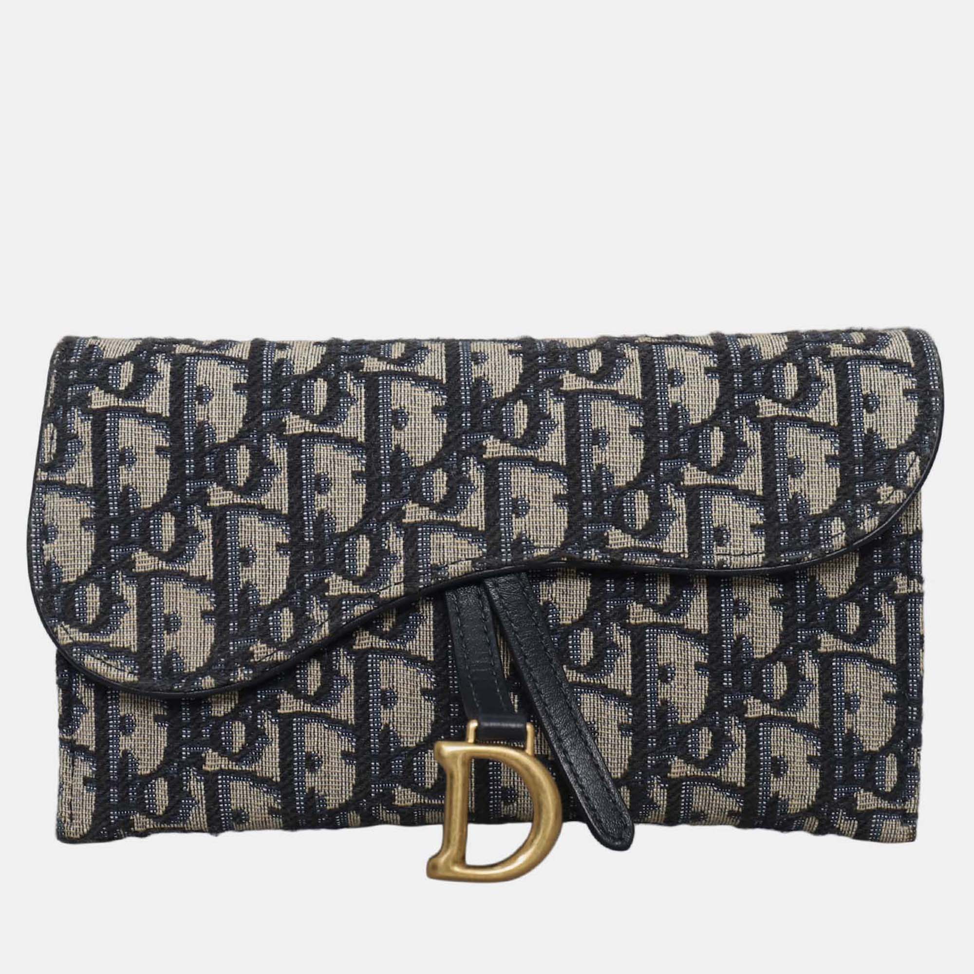 

Dior Saddle Wallet On Chain, Blue