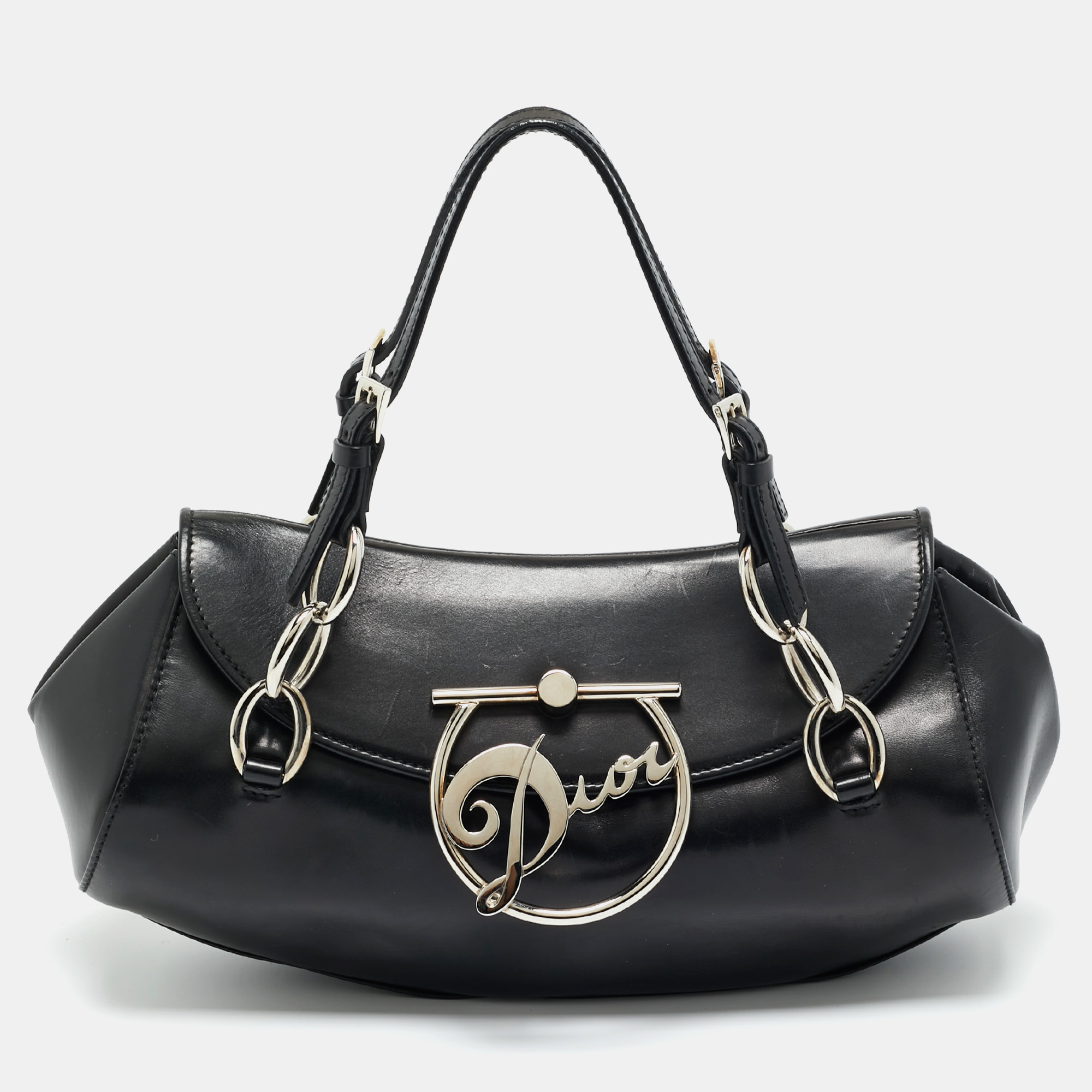 

Dior Black Leather Diva Shoulder Bag