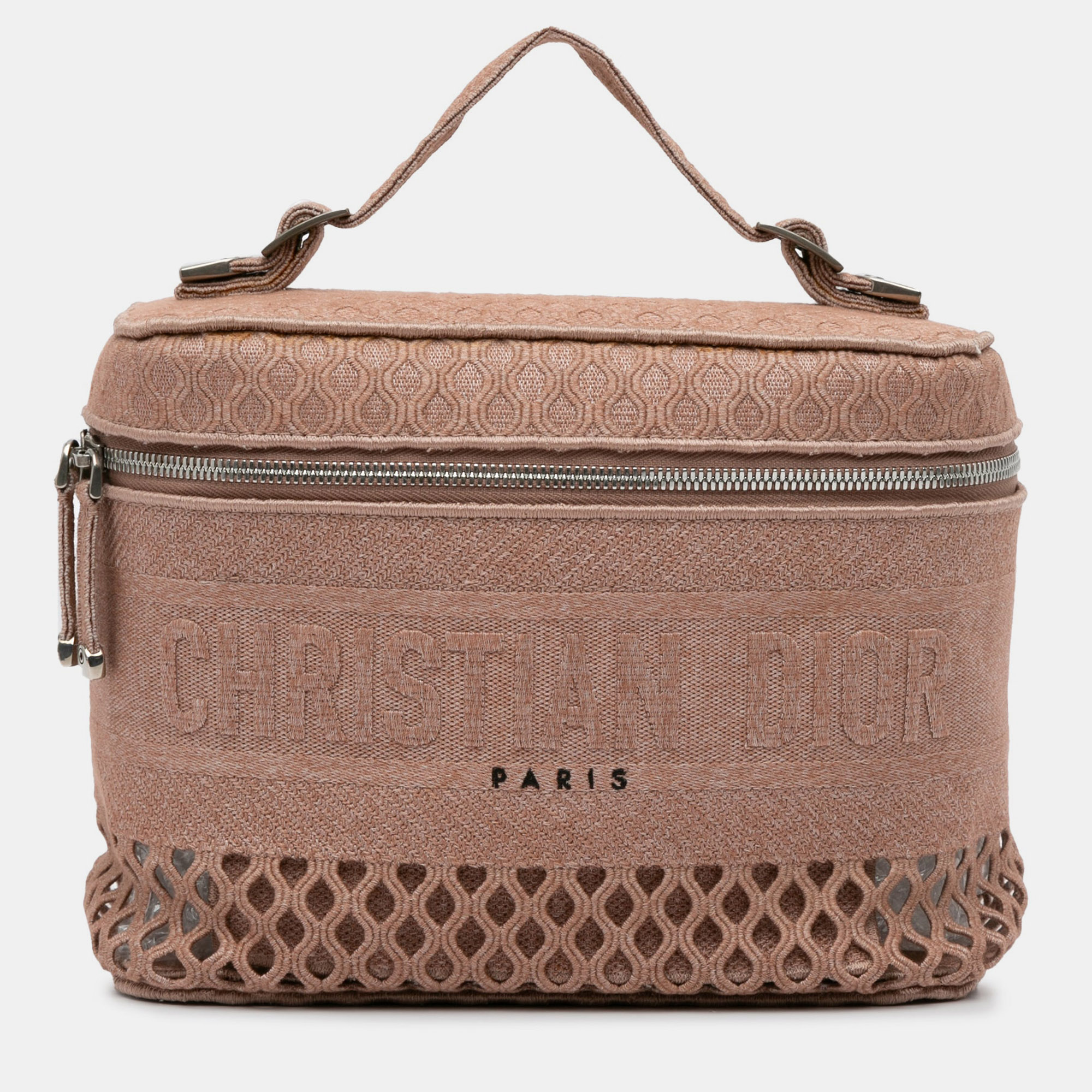 

Dior Mesh Embroidered Diortravel Vanity Case, Pink