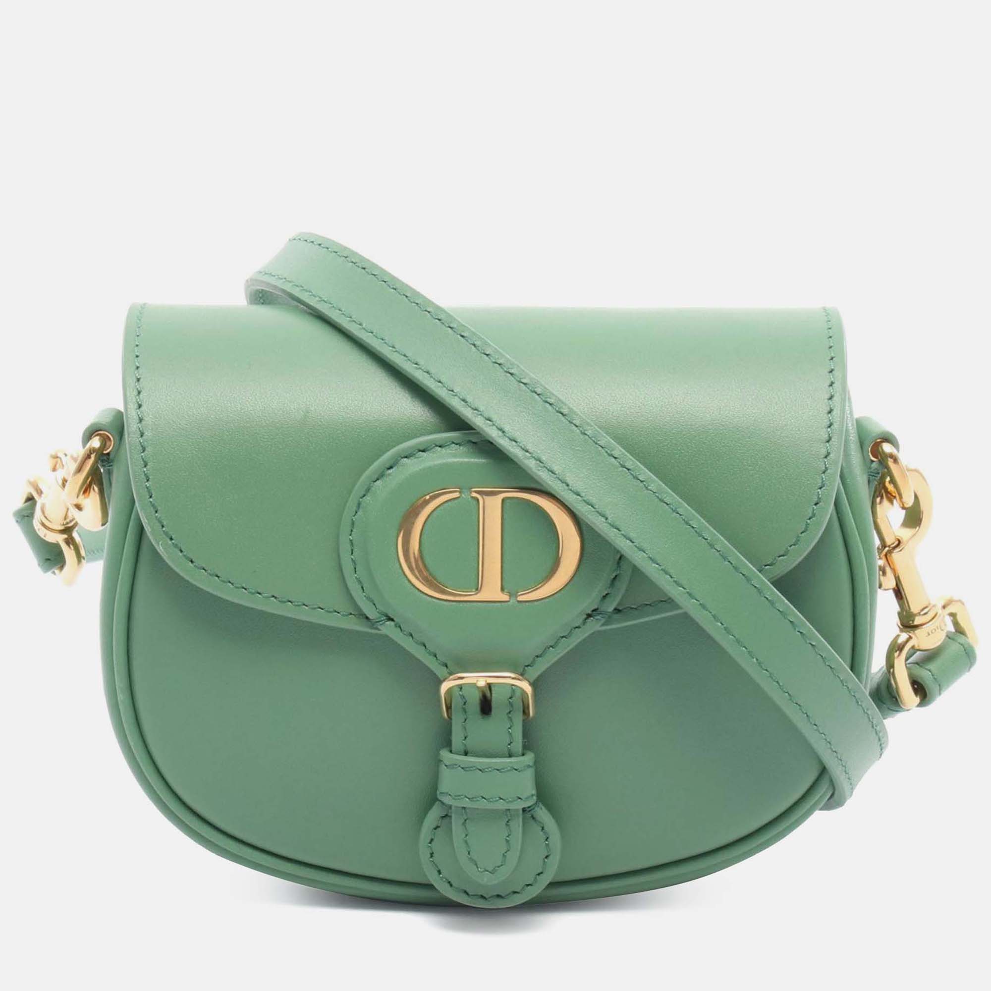 

Dior Green Micro Leather Bobby Crossbody