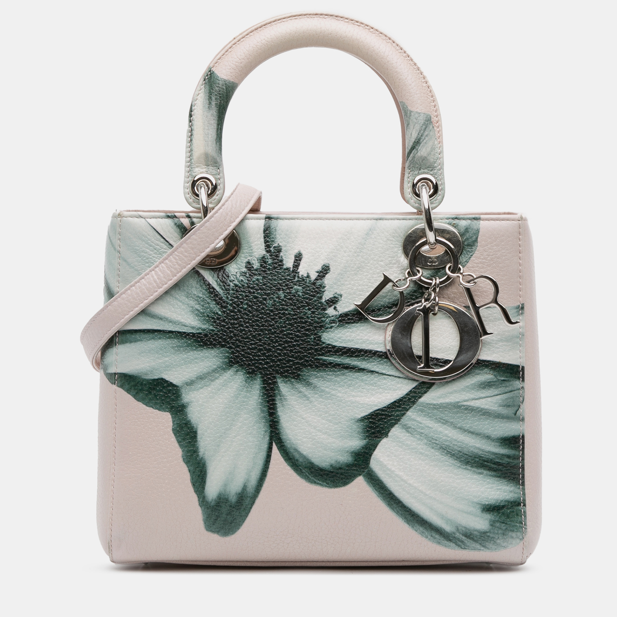 

Dior Pink Medium Deerskin Floral Printed Lady Dior