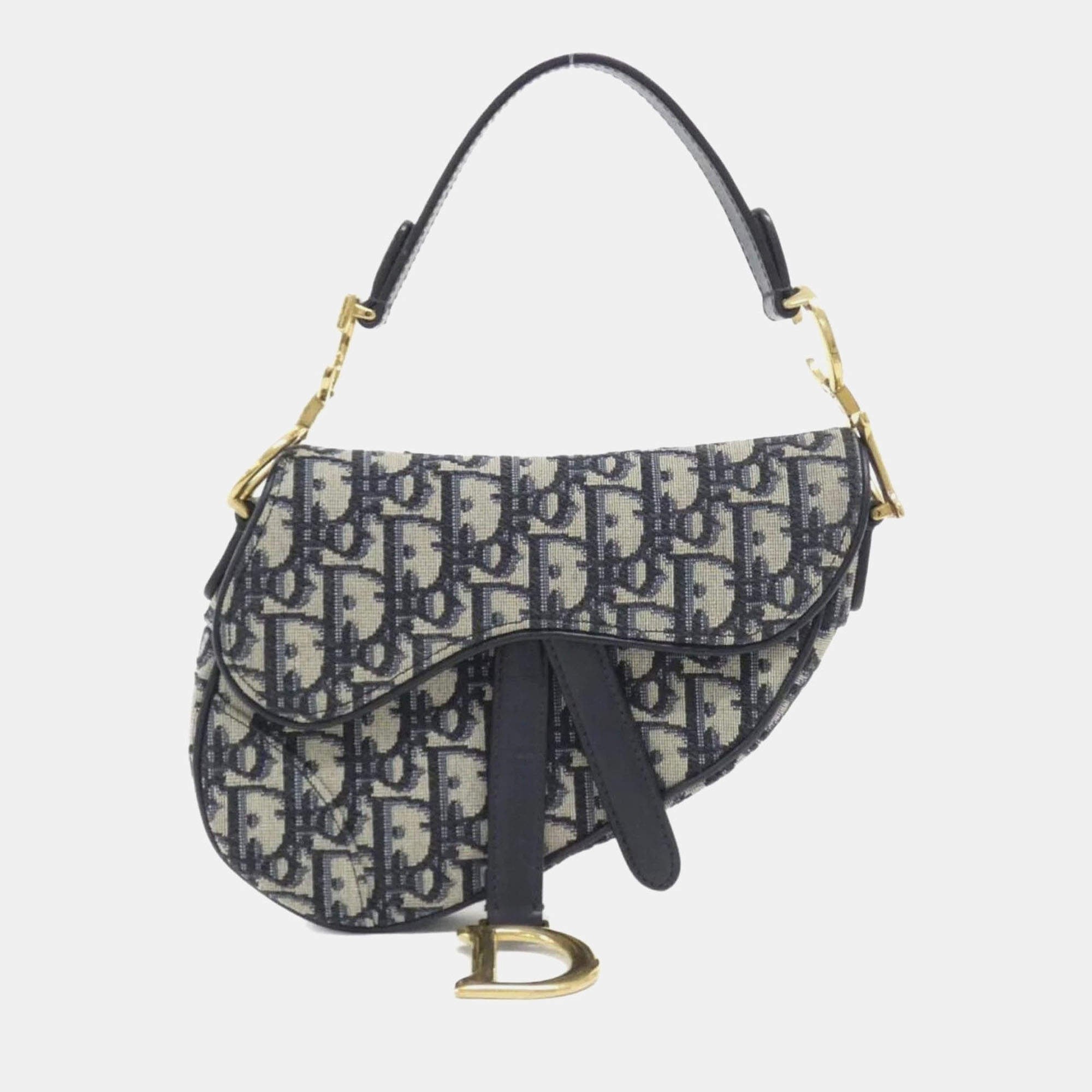 

Christian Dior Oblique Saddle Handbag, Blue
