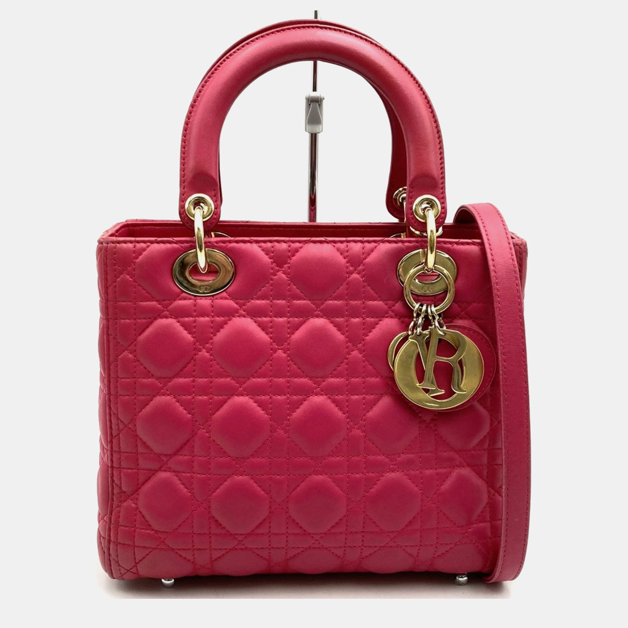 

Christian Dior Lady Medium Pink Leather Handbag